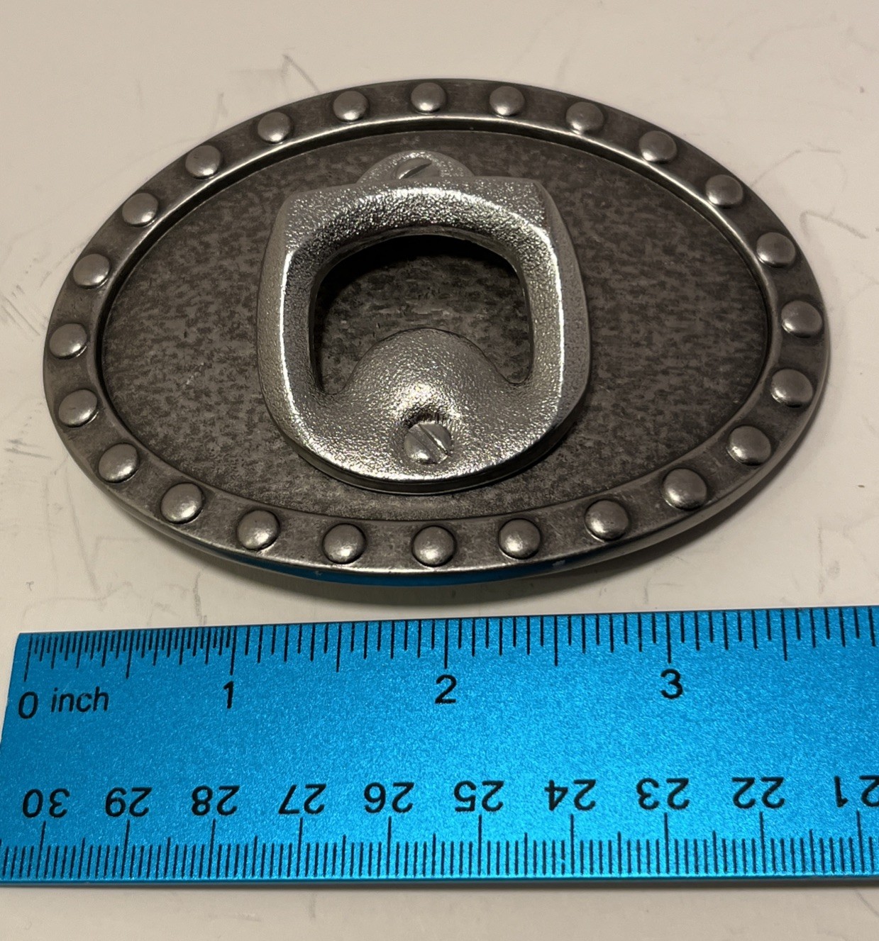 Vintage Bottle Cap Opener Men’s Buckle Silver Toned & Opener Works 💥Unbranded