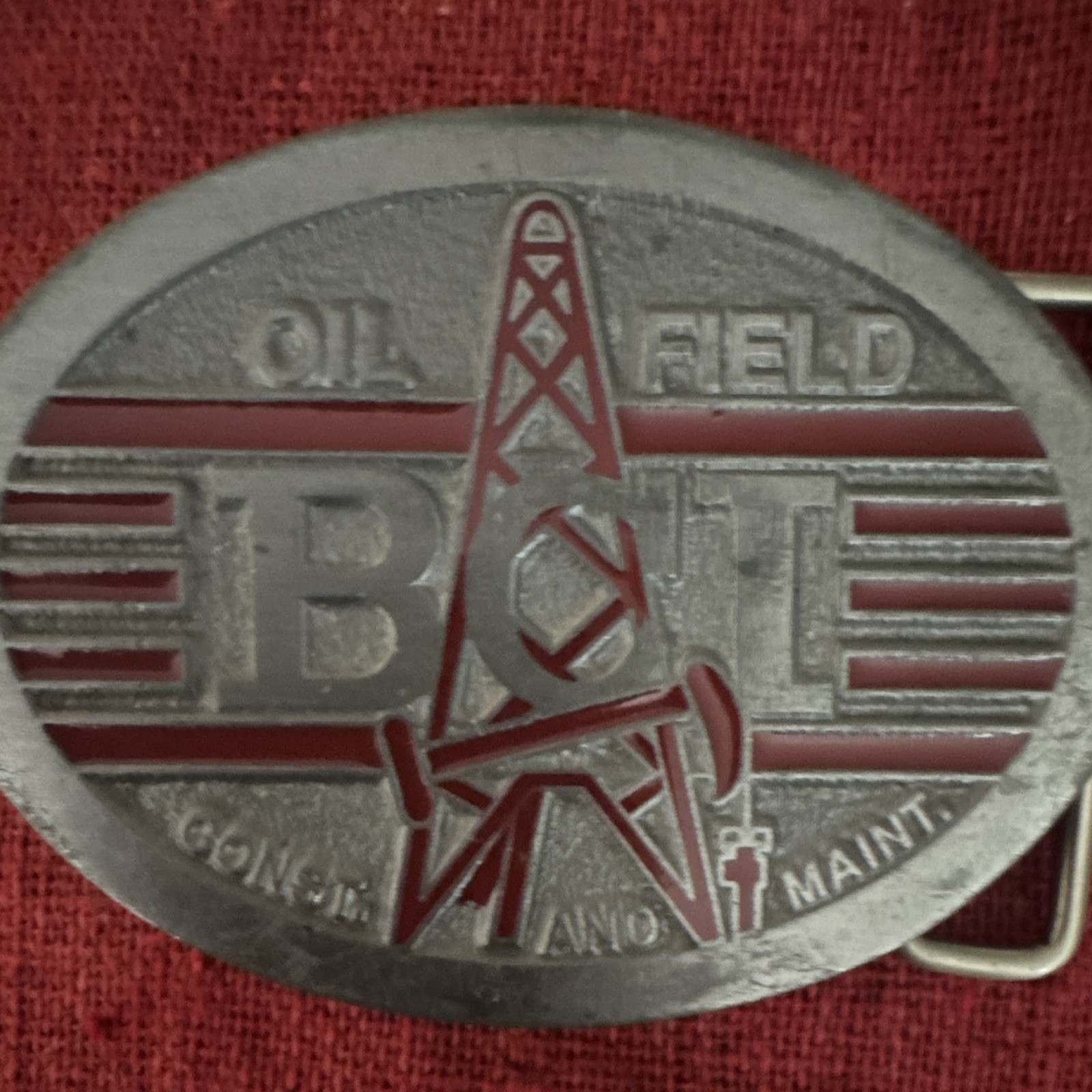 Vintage 1989 Oil Field BCI Belt Buckle Jim Lick Construction Foreman USA
