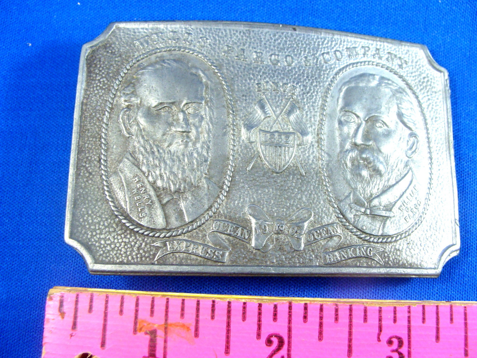 Vintage Wells Fargo Founders 1852-1902 Belt Buckle