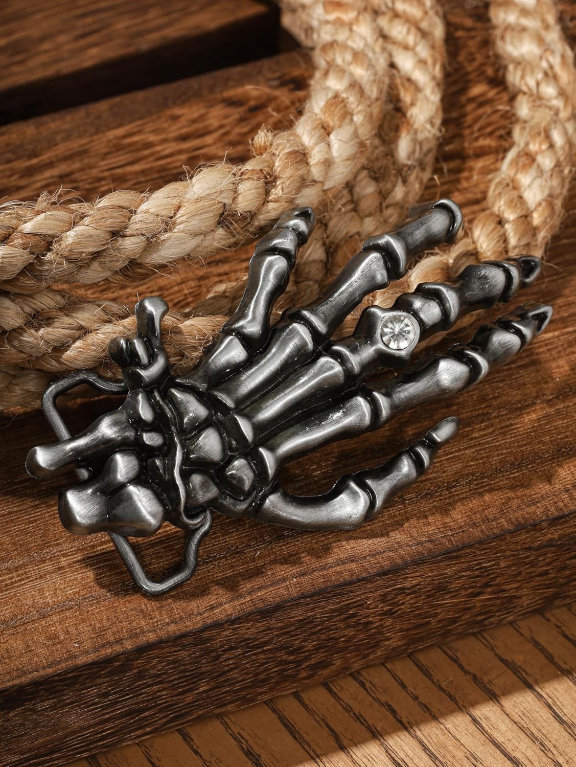 Unique Hand Skeleton Metal Belt Buckle Punk Skull Fashion Jewelry for Men