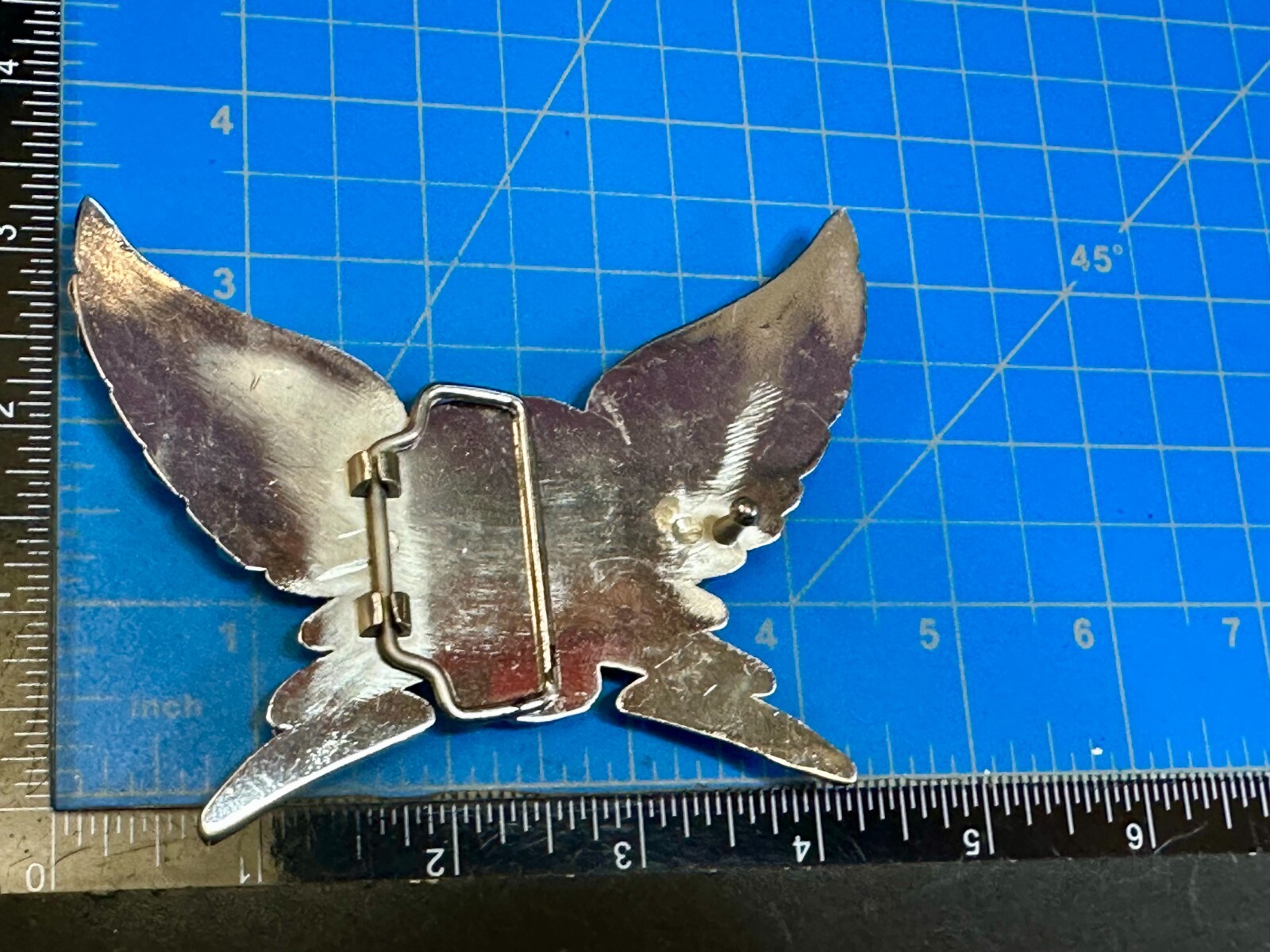 Winged Skull with Stars Reflective Gothic Punk Motorcycle Biker Belt Buckle