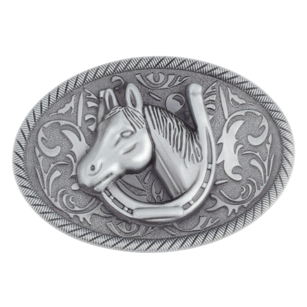 Horse Men&rsquo;s Belt Buckle Western Cowboy Native American (HRS-03-S)