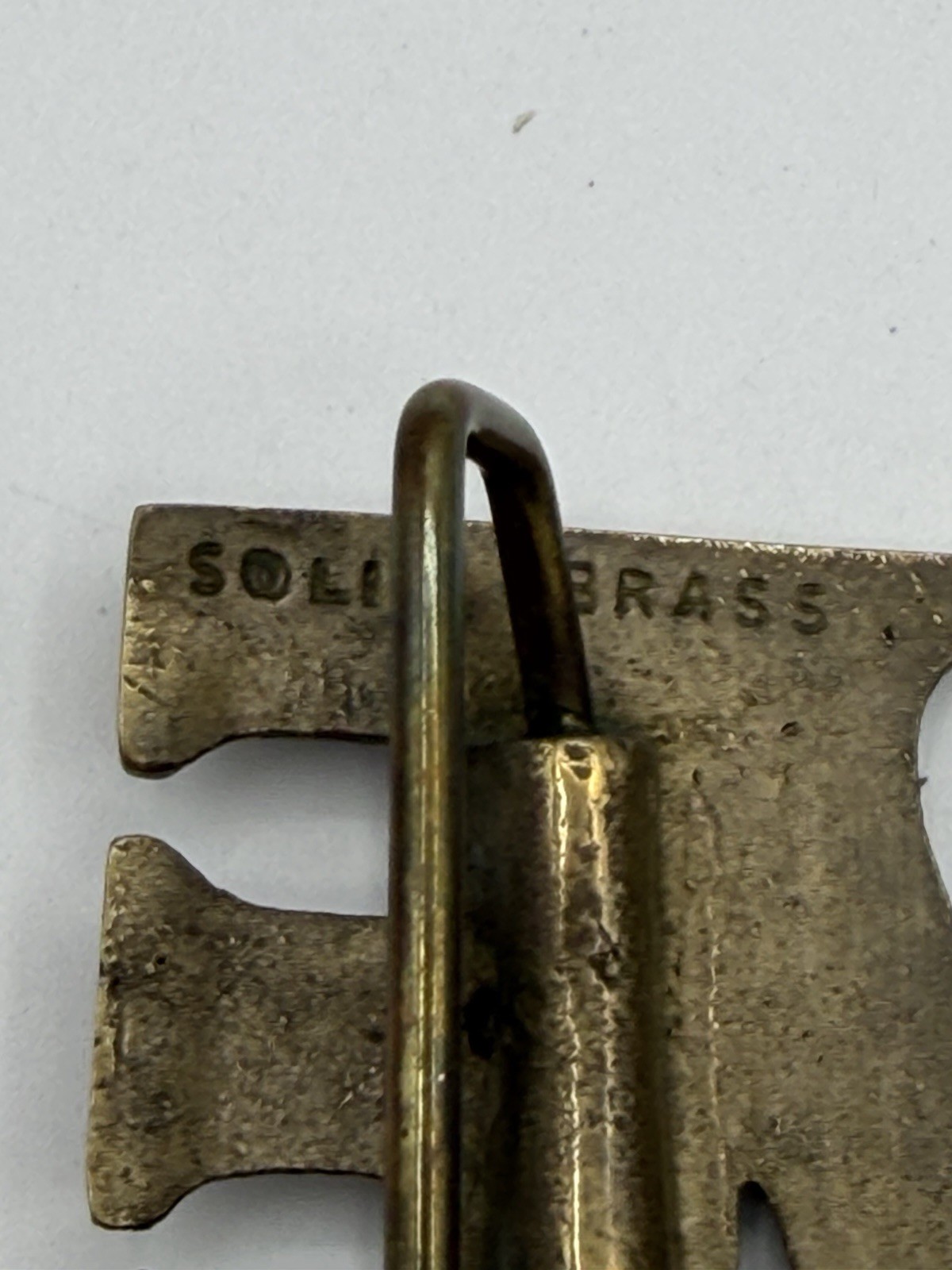 Vintage Solid Brass LOVE Belt Buckle