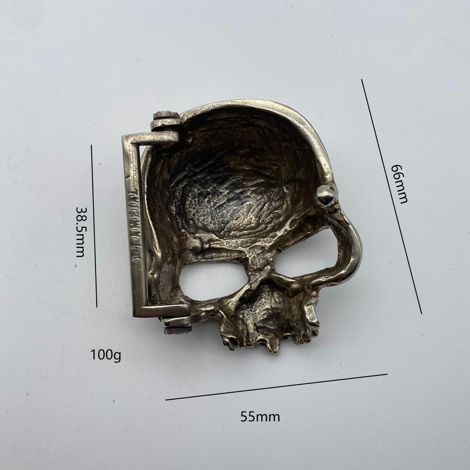 Copper Casted Skull Buckle Handmade Leather Belt DIY Fastener Buckle