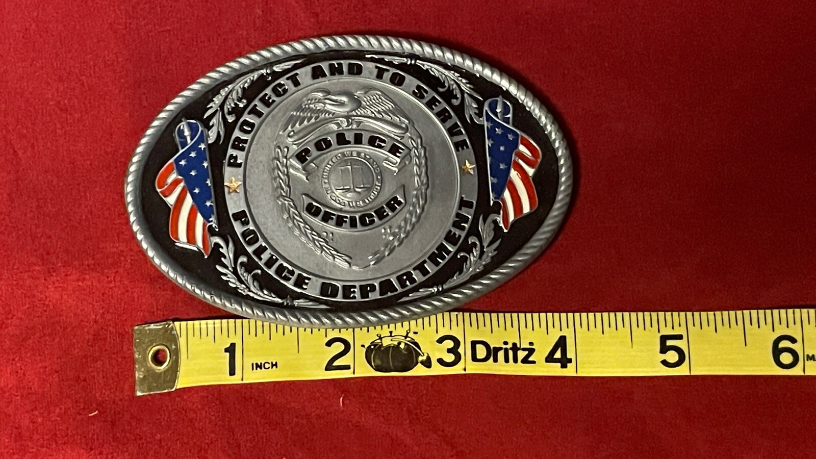 POLICE DEPARTMENT POLICE OFFICER BELT BUCKLE TO SERVE AND PROTECT NEW!