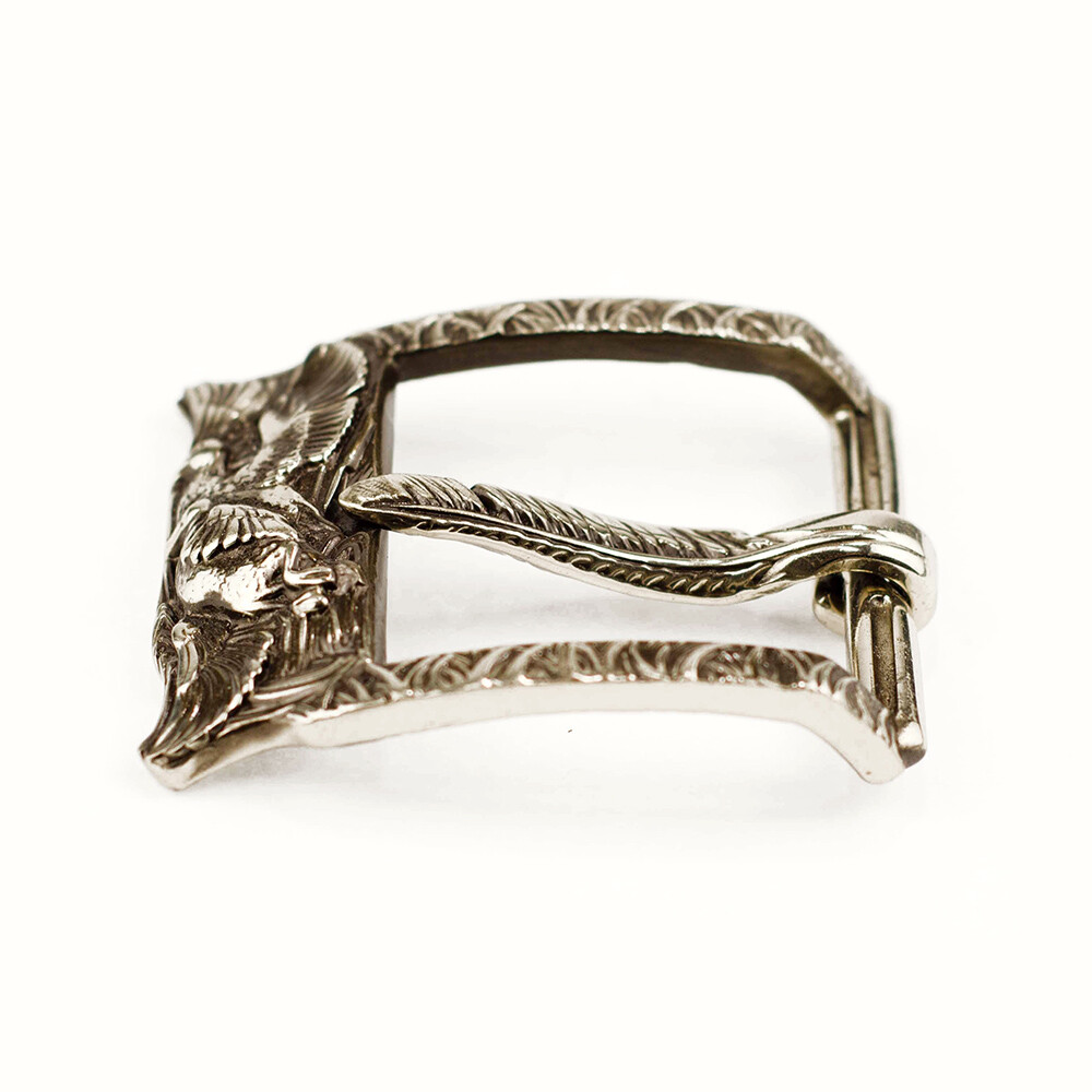 German silver belt buckle Duck Season, Pin type, Hunter trophy buckle for 1.5 in