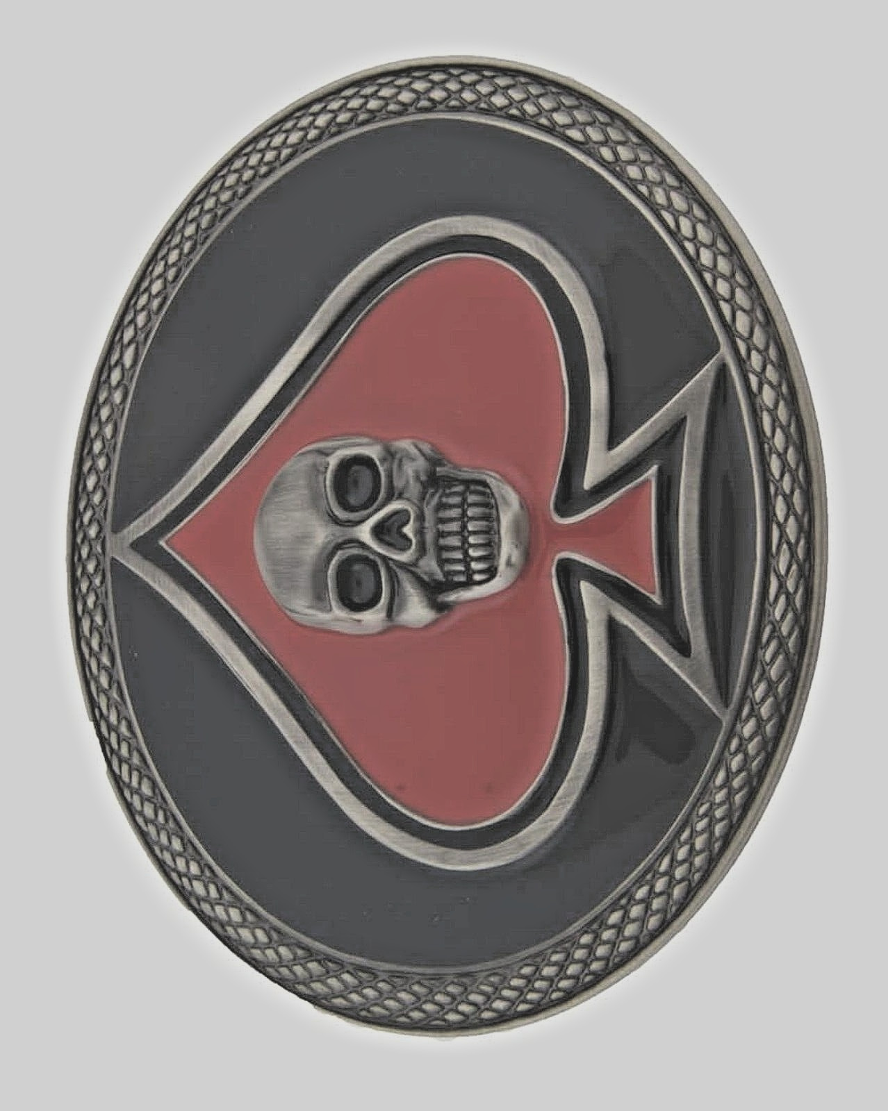 Skull Belt Buckles Tattoo Tribal Skeleton Halloween Vintage Ace Spade Lucky Goth