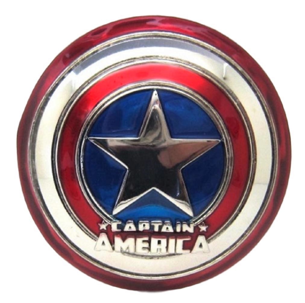 Captain America 3D Shield With Name Metal Enamel Belt Buckle