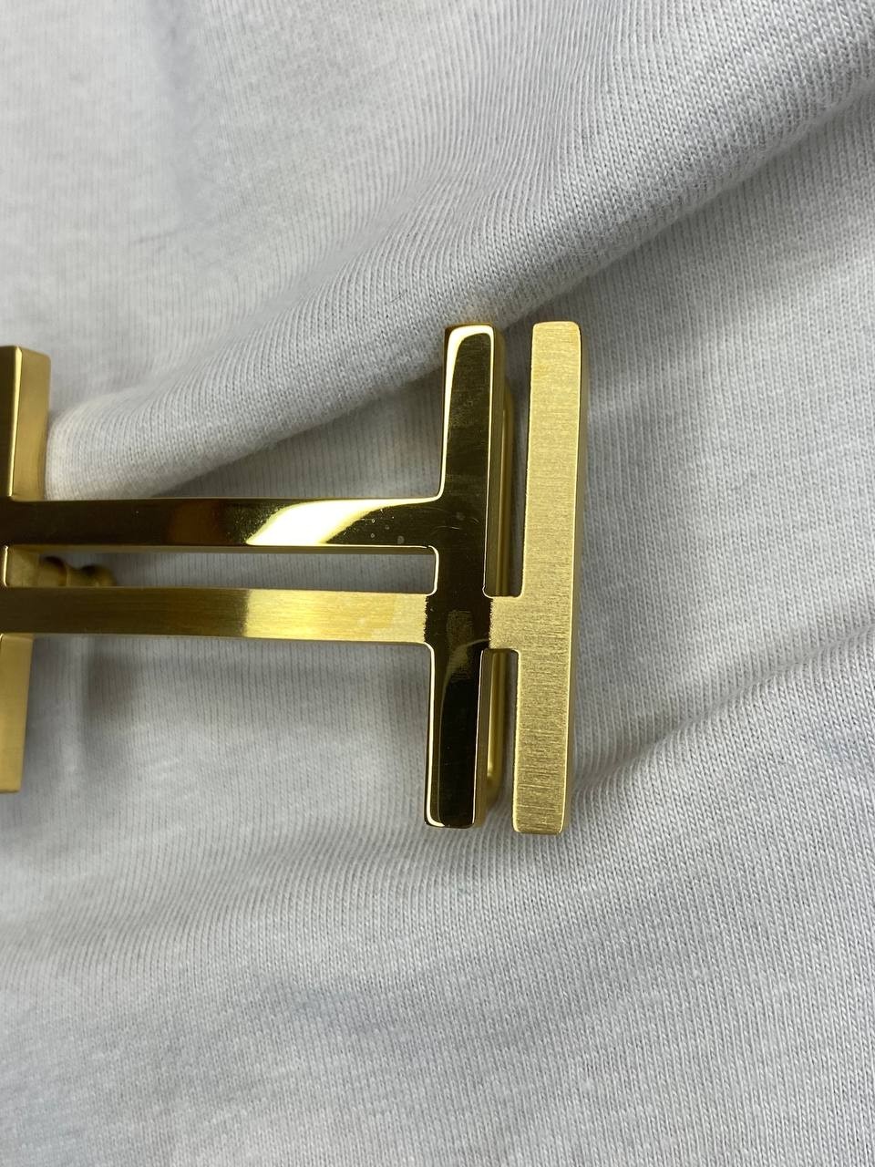 H 32mm 1.25` Belt Buckle Gold Tone Double H Replacement Buckle