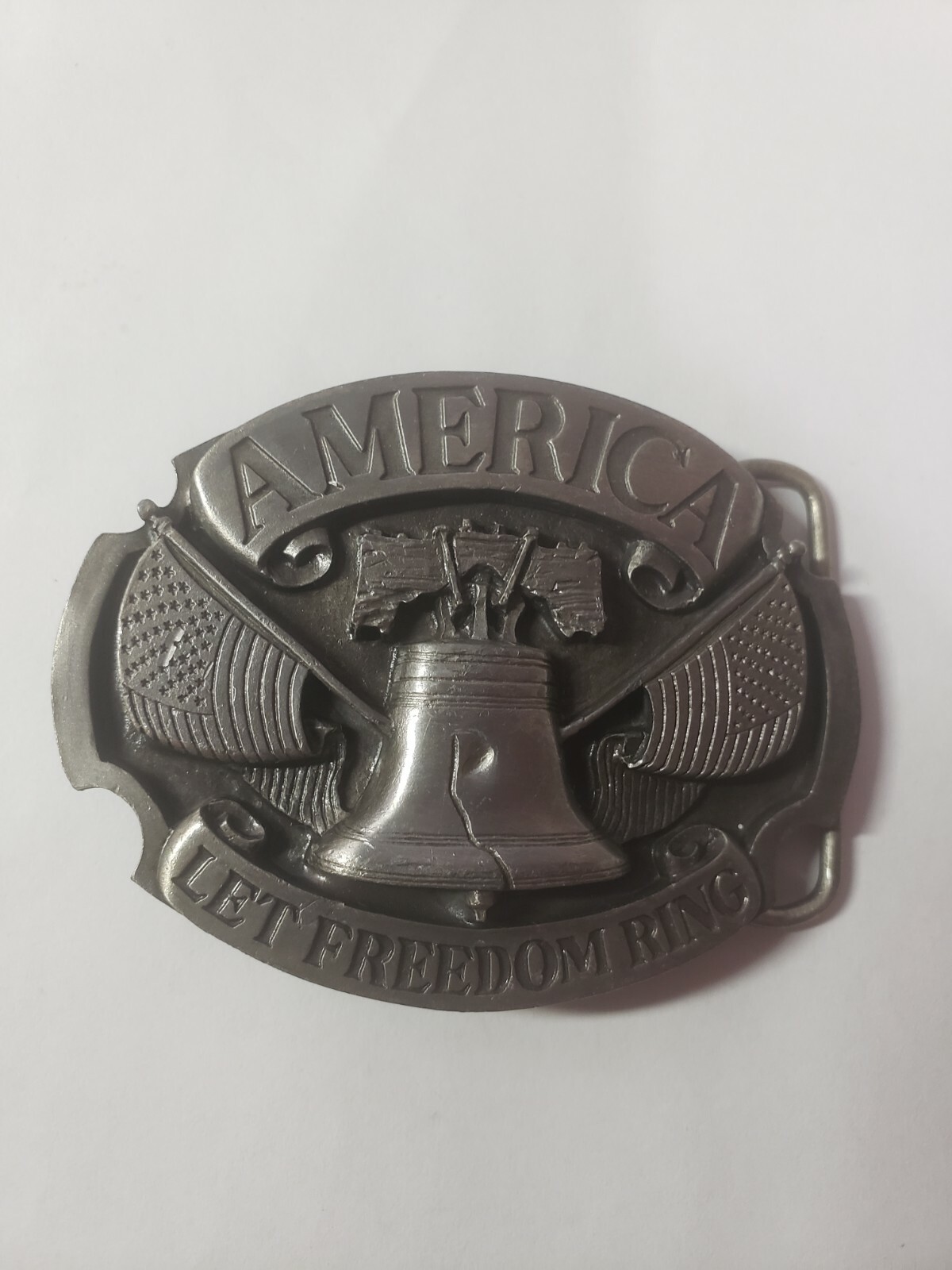 Vintage – Siskiyou Belt Buckle -America- Let Freedom Ring – 1986 U-30