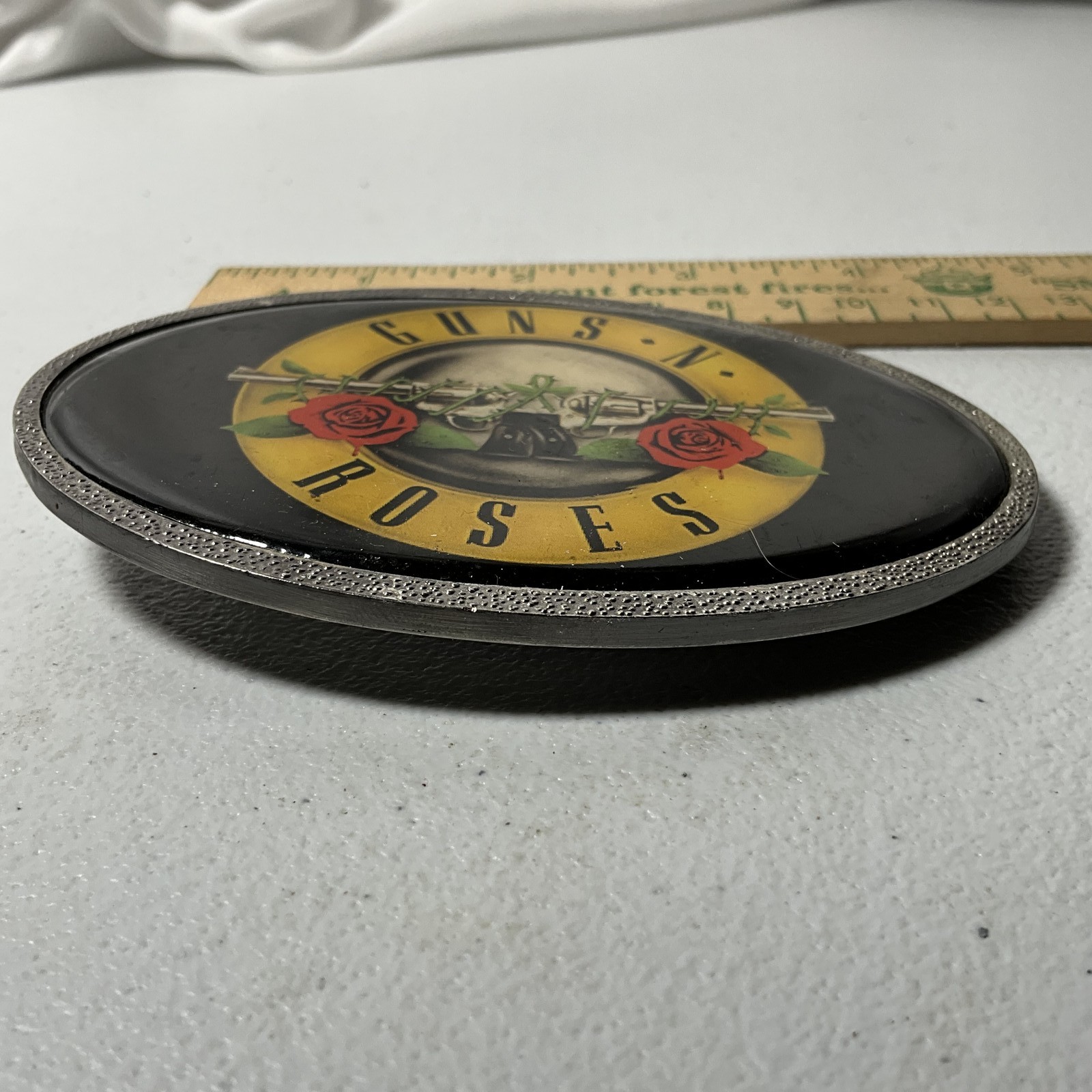 Guns N&rsquo; Roses Band Logo Oval Belt Buckle Men&rsquo;s Rock Music Accessory Vintage