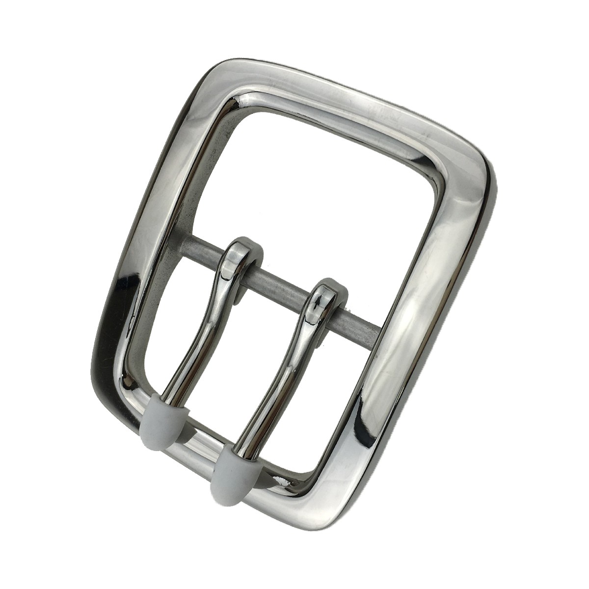 1pc Replacement 1-1/2&Prime; (4cm) Solid Stainless Steel Double Prong Belt Buckle