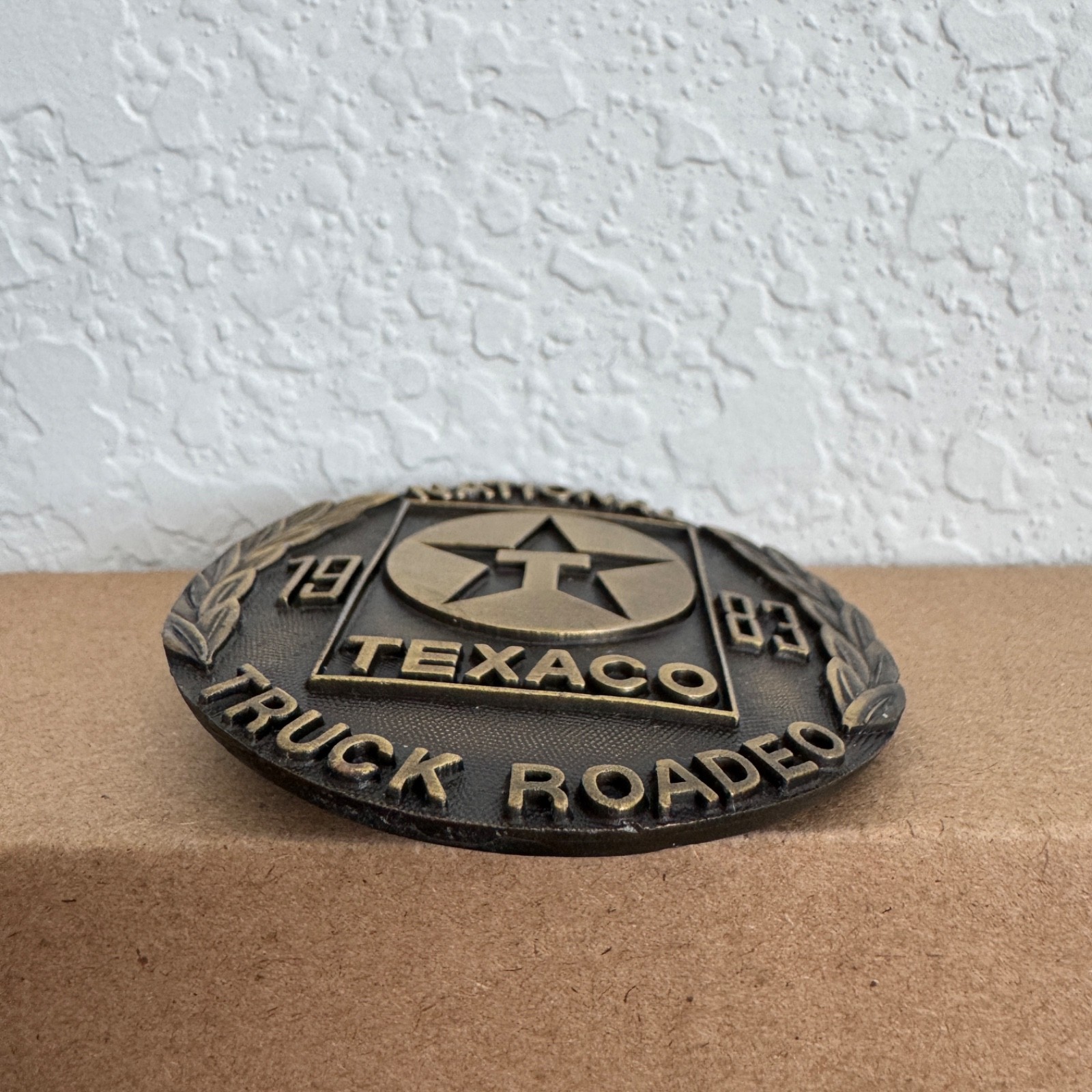 Vintage Texaco National Truck Rodeo 1983 Belt Buckle