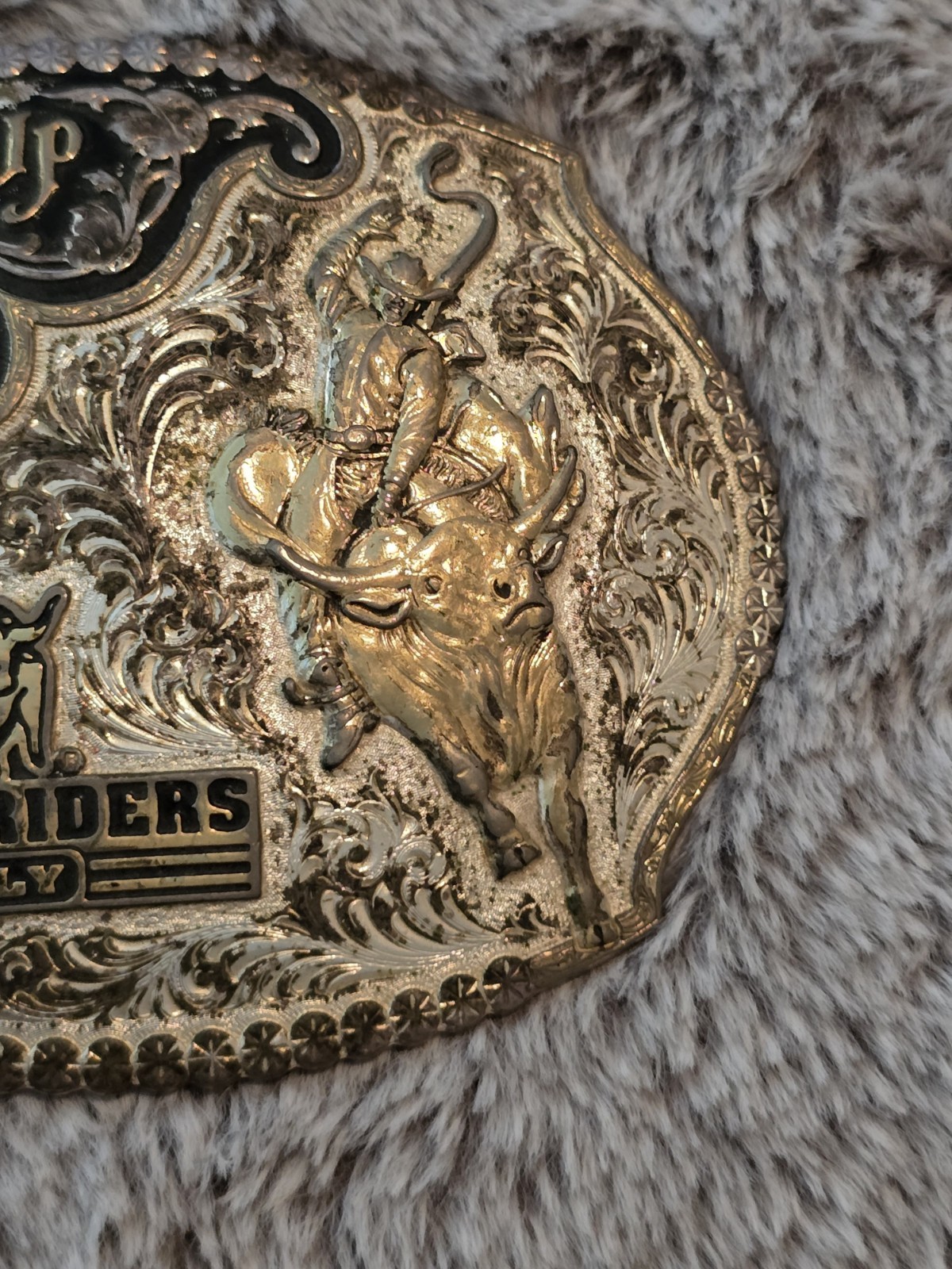 Montana Silversmiths Cowboy Up Bull Riders Only Western Belt Buckle