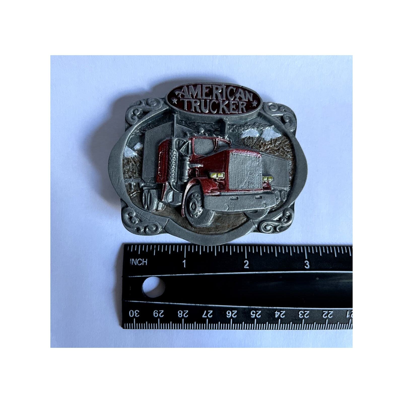 American Trucker Truck Driver Belt Buckle