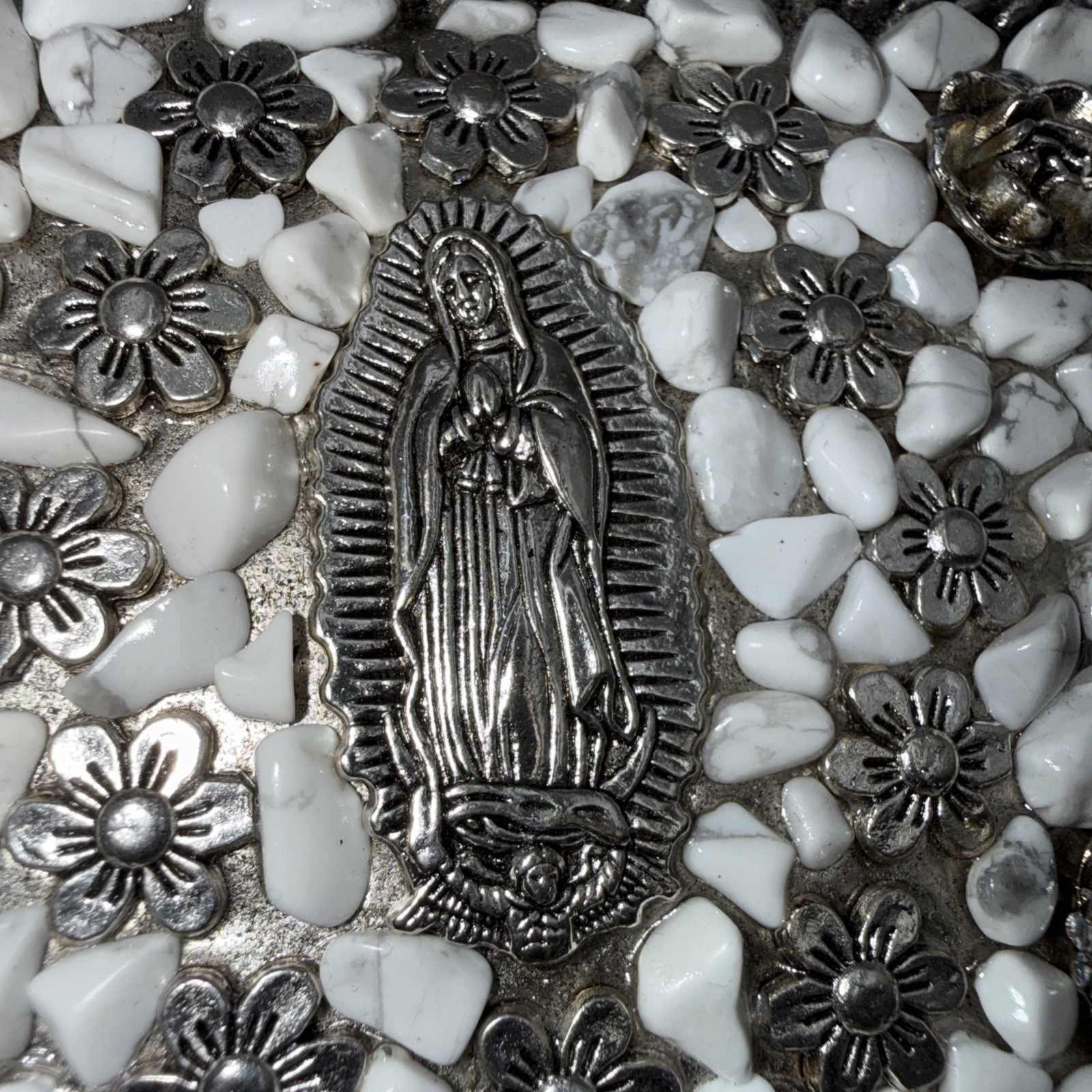 Virgin Mary Hebilla Vaquera Style Cowboy Belt Buckle. Made In USA
