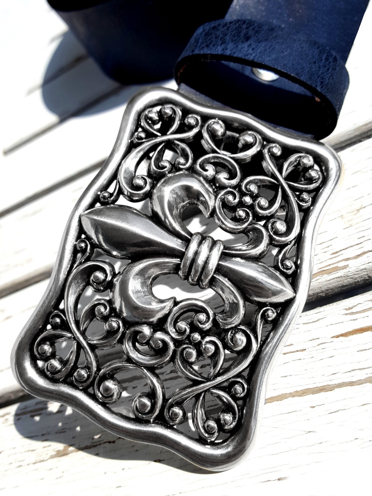 Belt buckle lily buckle ornament silver antique vintage removable buckle 4 cm