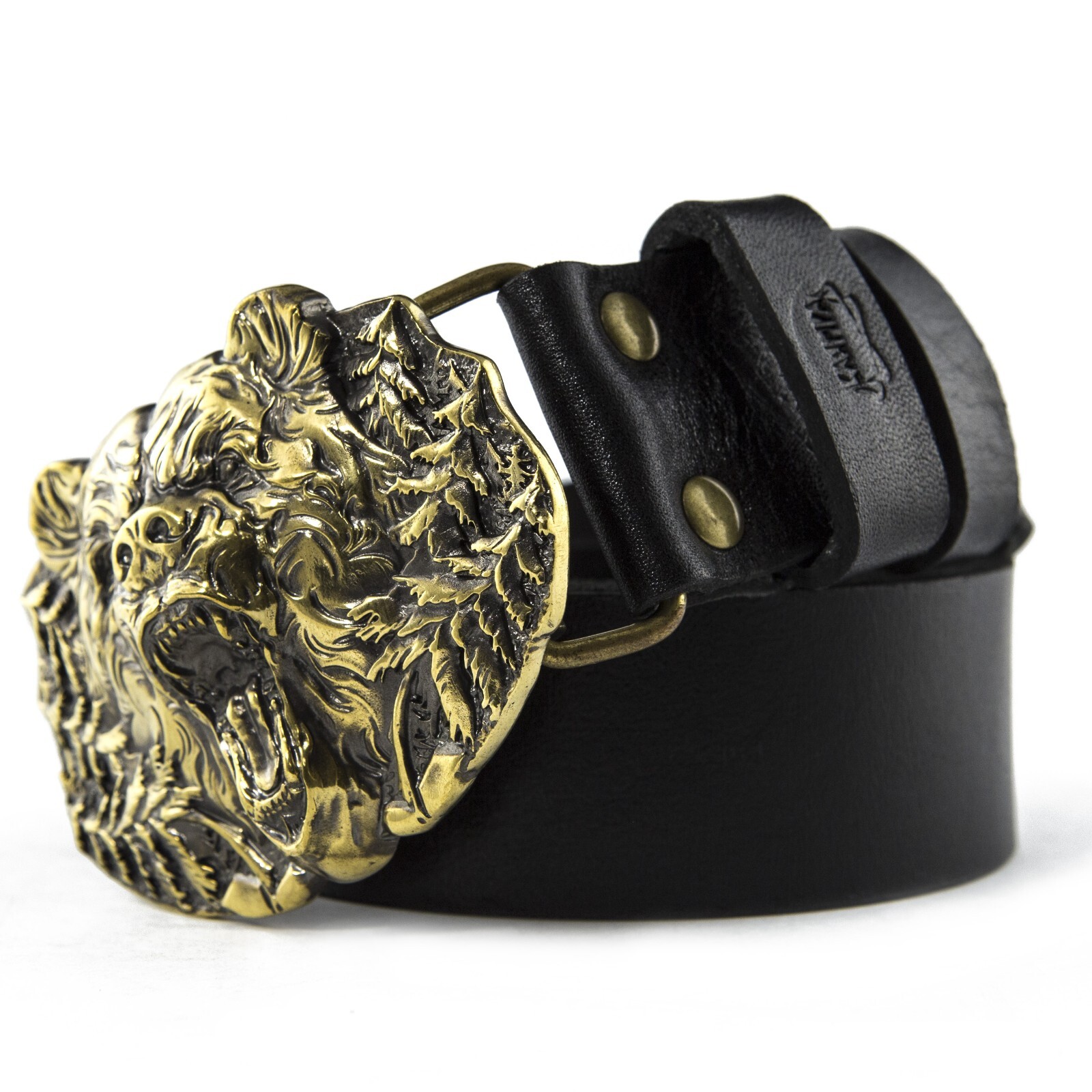 Belt buckle « Bear », Solid brass buckle, Animal belt buckle, Brown bear buckle
