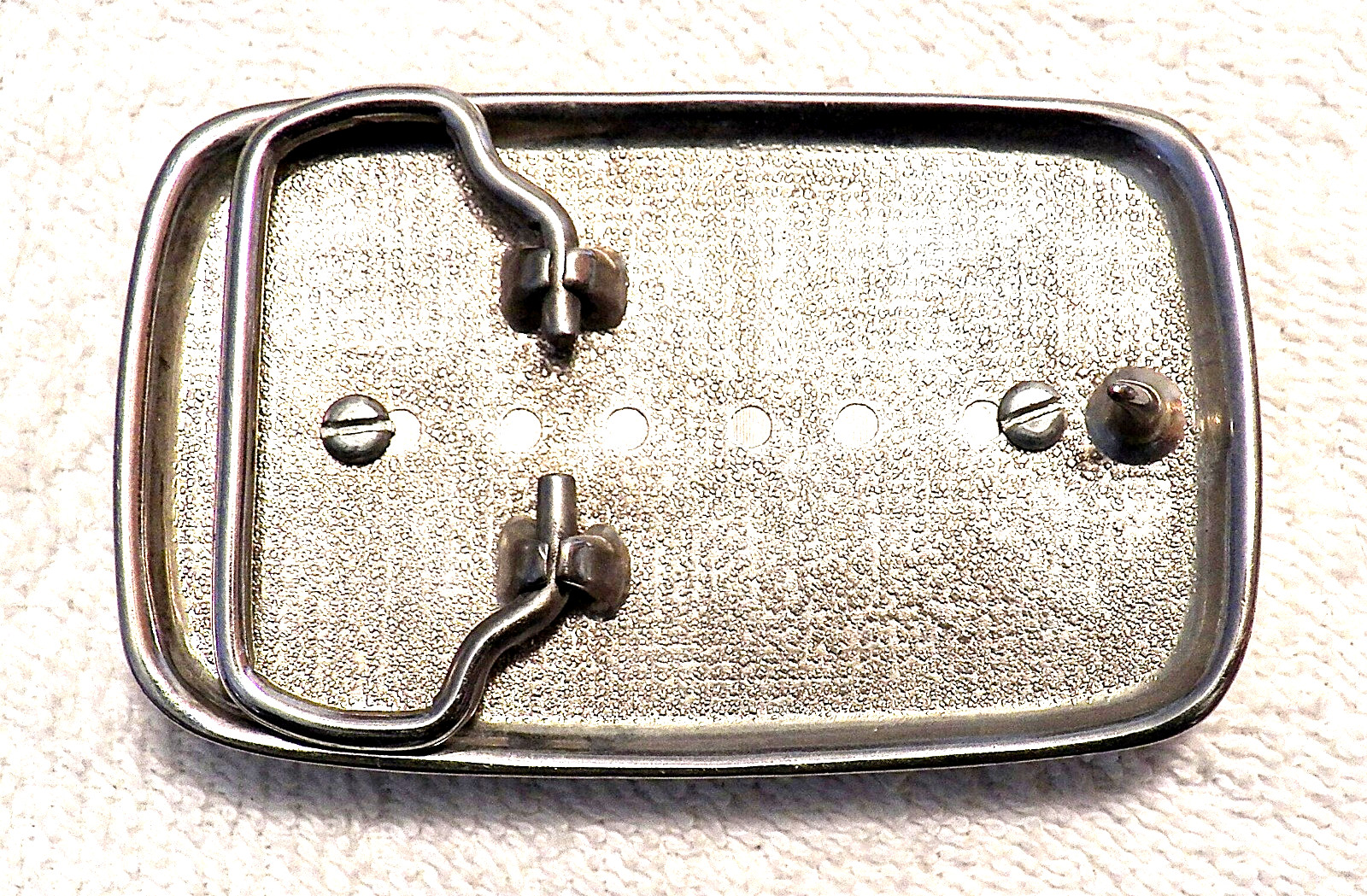 CLASSIC BELT BUCKLE UNIQUE DESIGN COSTUME MARBLED STONE SILVER TONE BB4