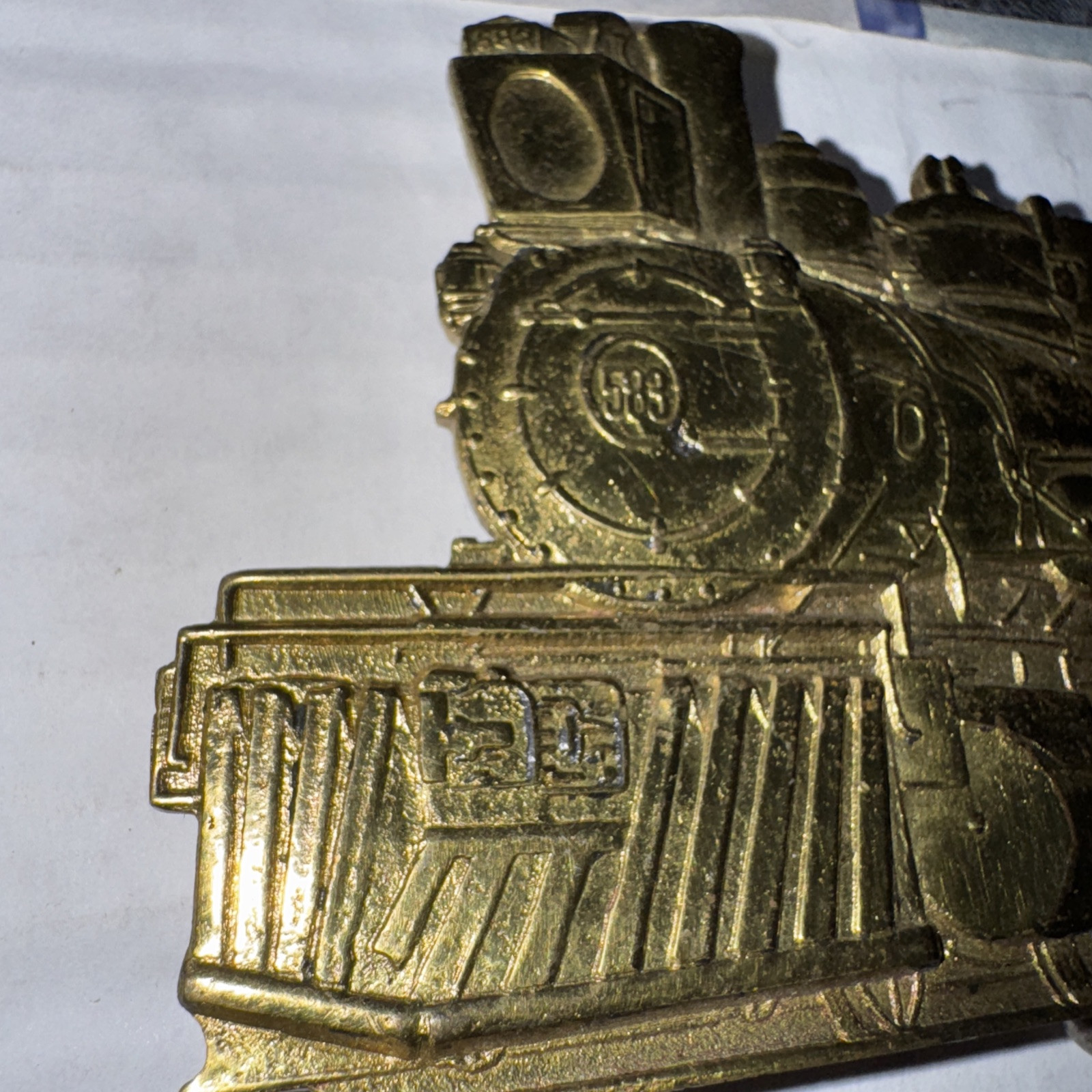 583 Locomotive Engine RAILROAD BELT BUCKLE Rare Free Shipping