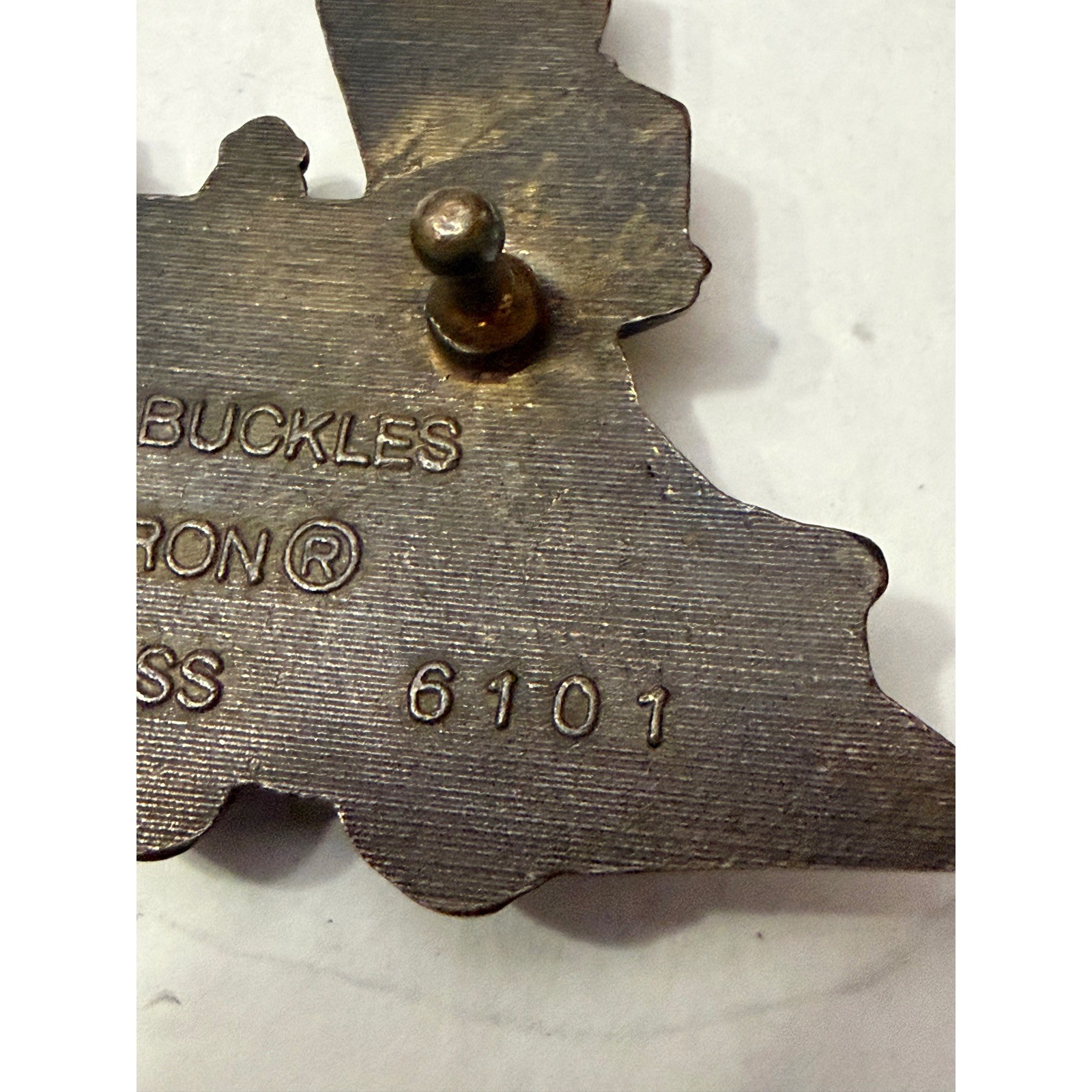 Baron Buckles Solid Brass Steam Locomotive Train Belt Buckle 6101 1978