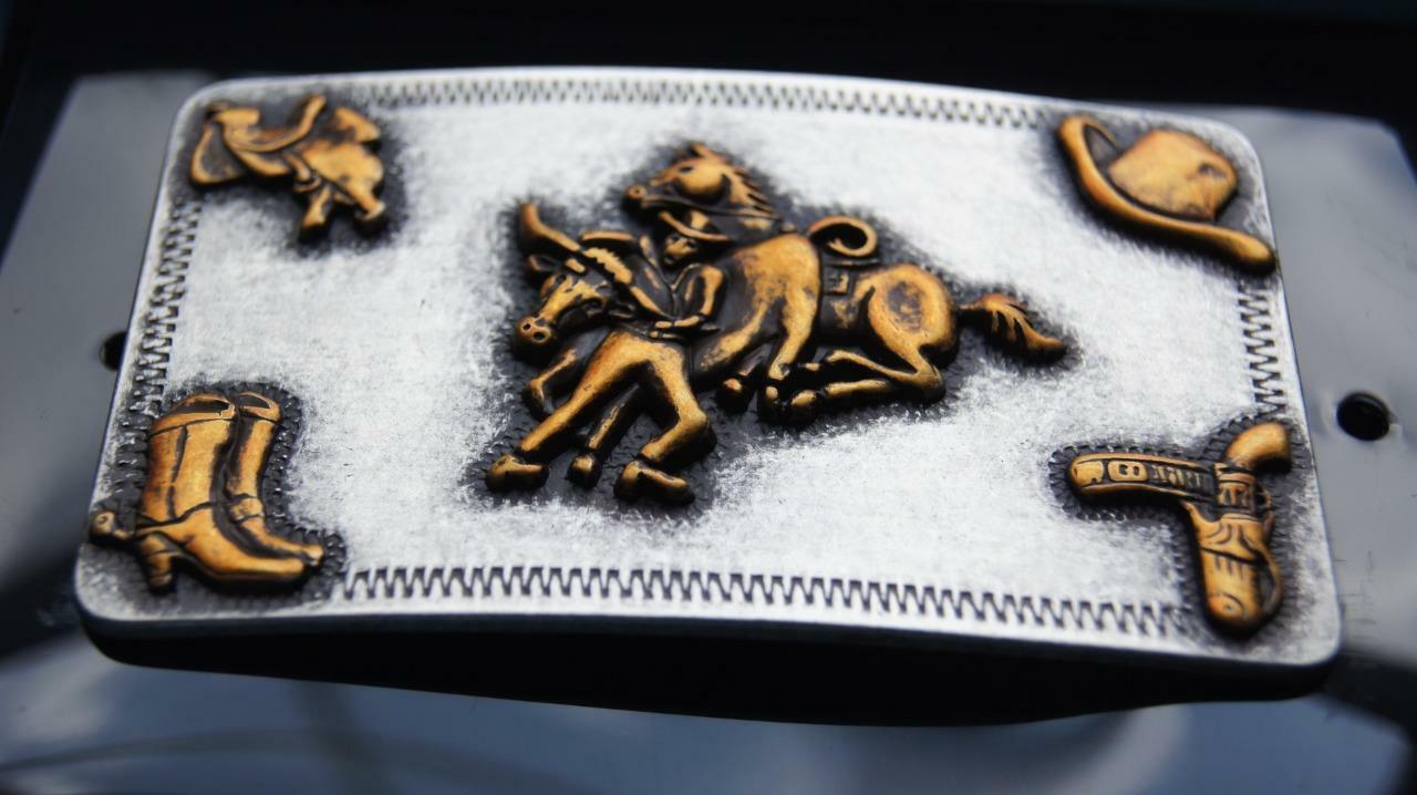 Nocona Western Steer Wrestling Belt Buckle 37598