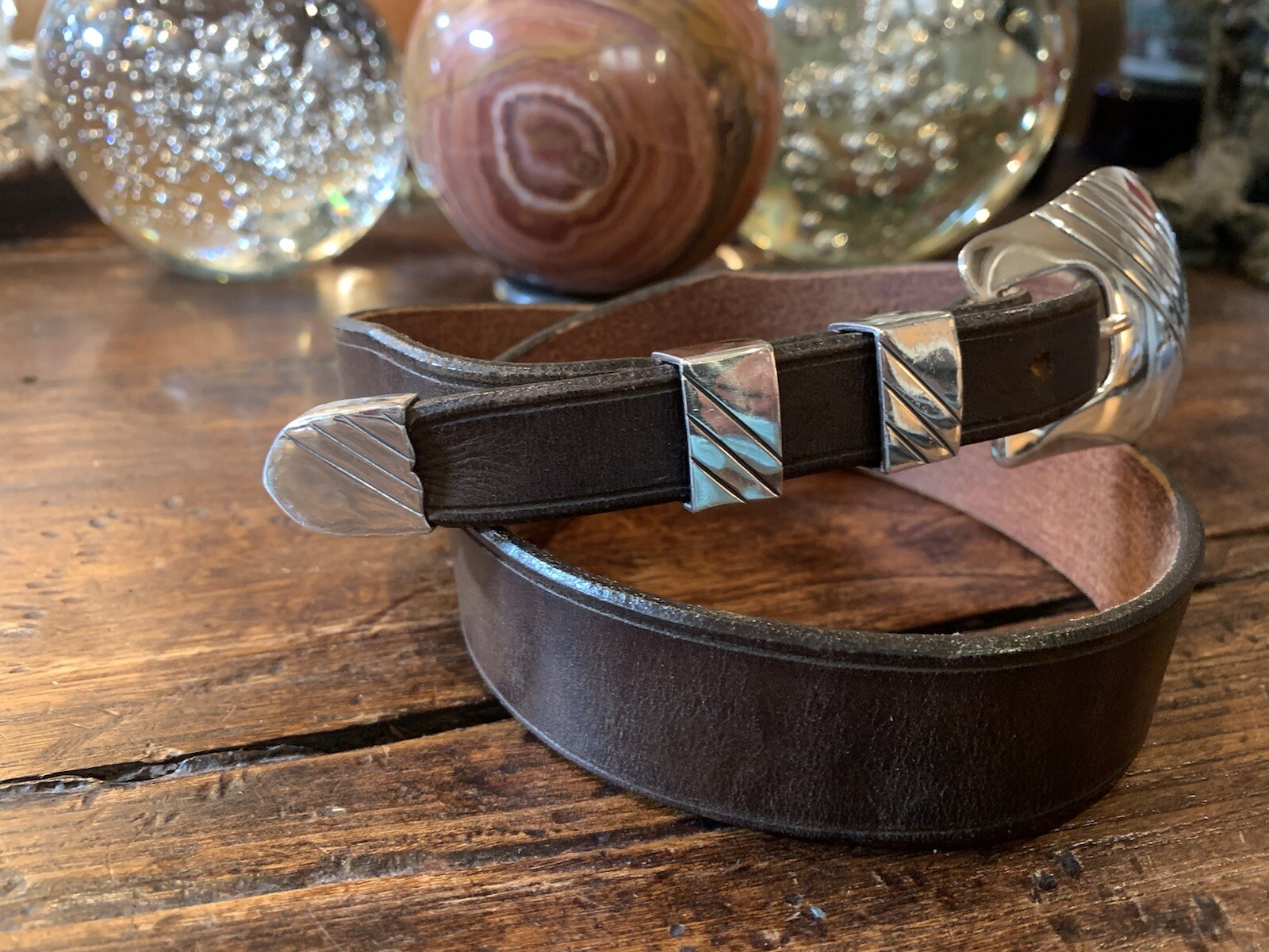 James Reid Ltd Sterling Silver Silver Belt Buckle 27-29-1.25”-75”🐂✅