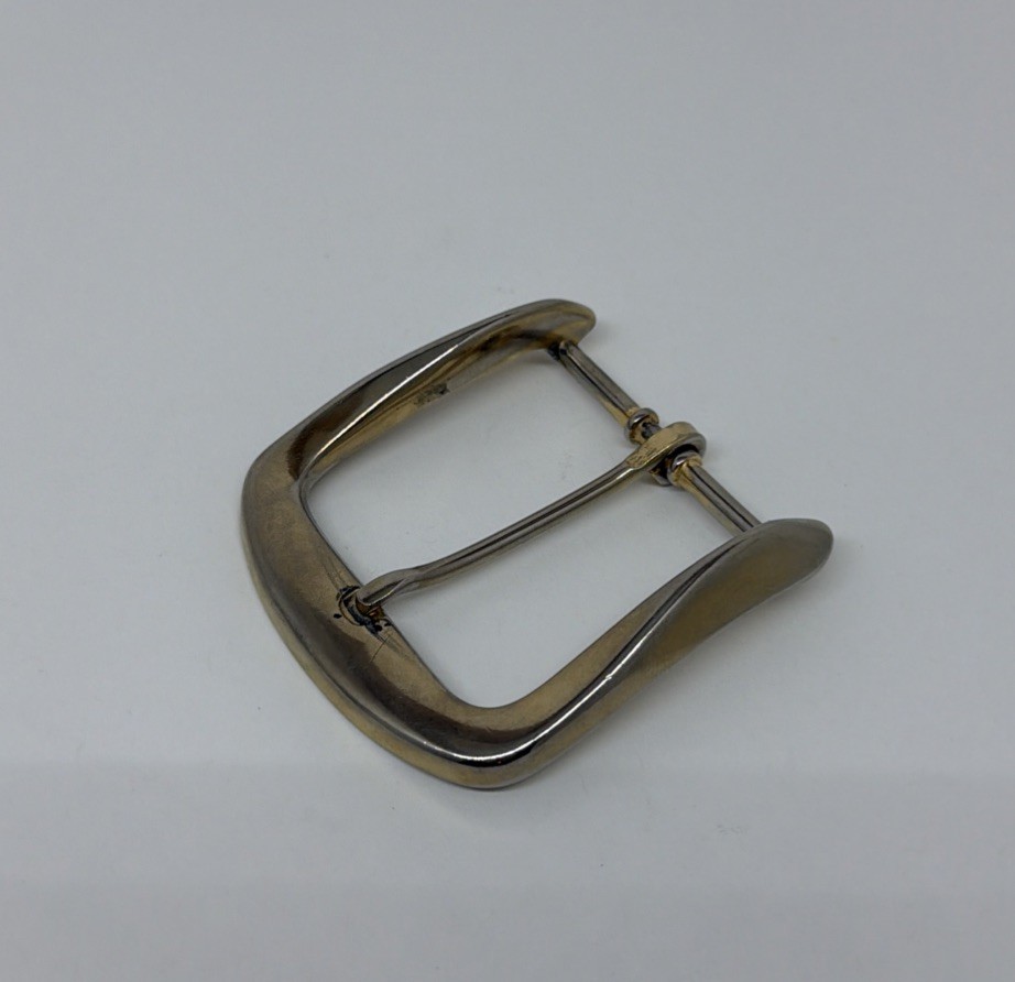 Classic Simple Squared Large Silver Tone One Prong Buckle For 1-5/8” Belt Men’s