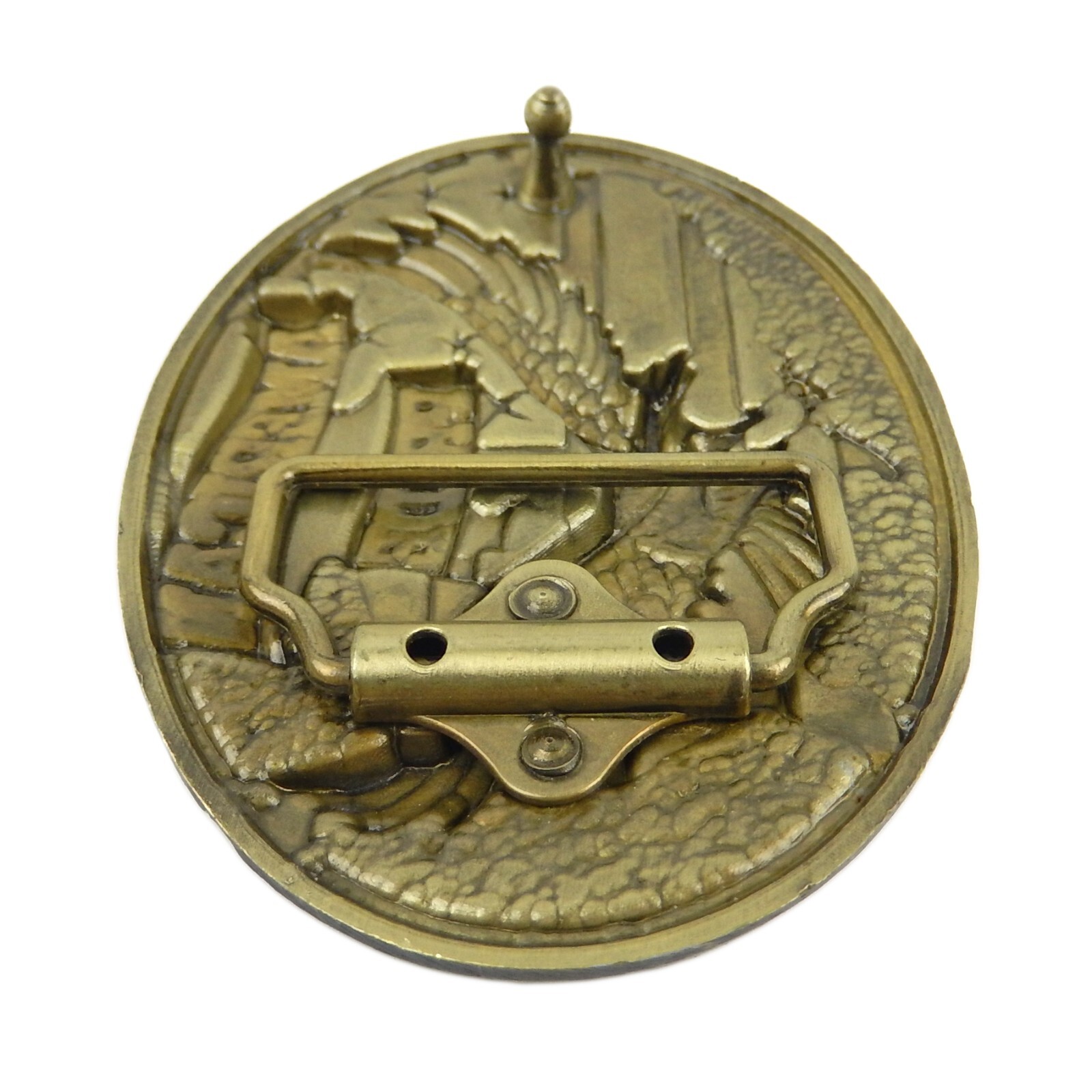 American Pride Flag Eagle Belt Buckle Enamel Color Antique Bronze Fits 1.5&Prime; Belt