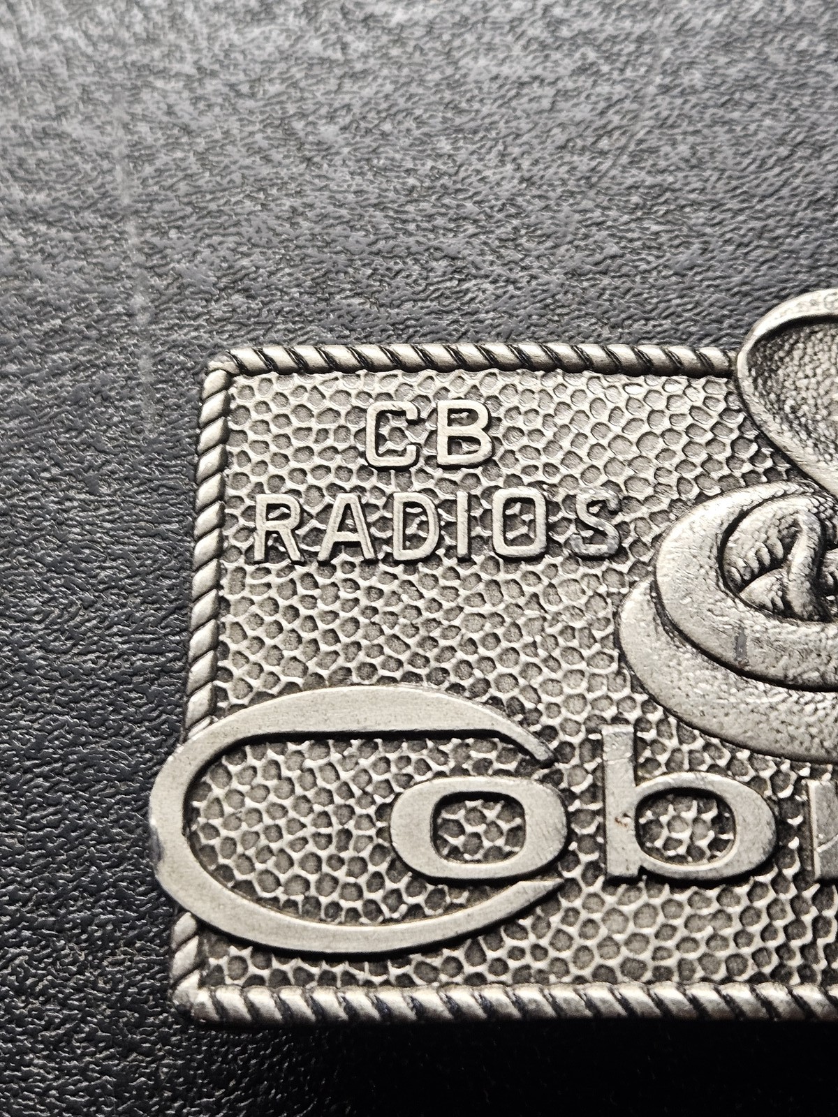 Vintage Cobra CB Radios Belt Buckle Lewis Buckles Chicago Advertising Snake Logo