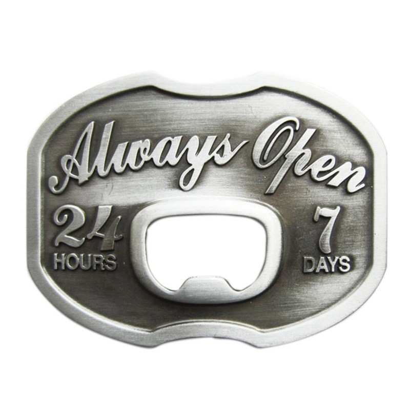 Antique Silver Vintage Style Bottle Opener Belt Buckle also Stock in the US