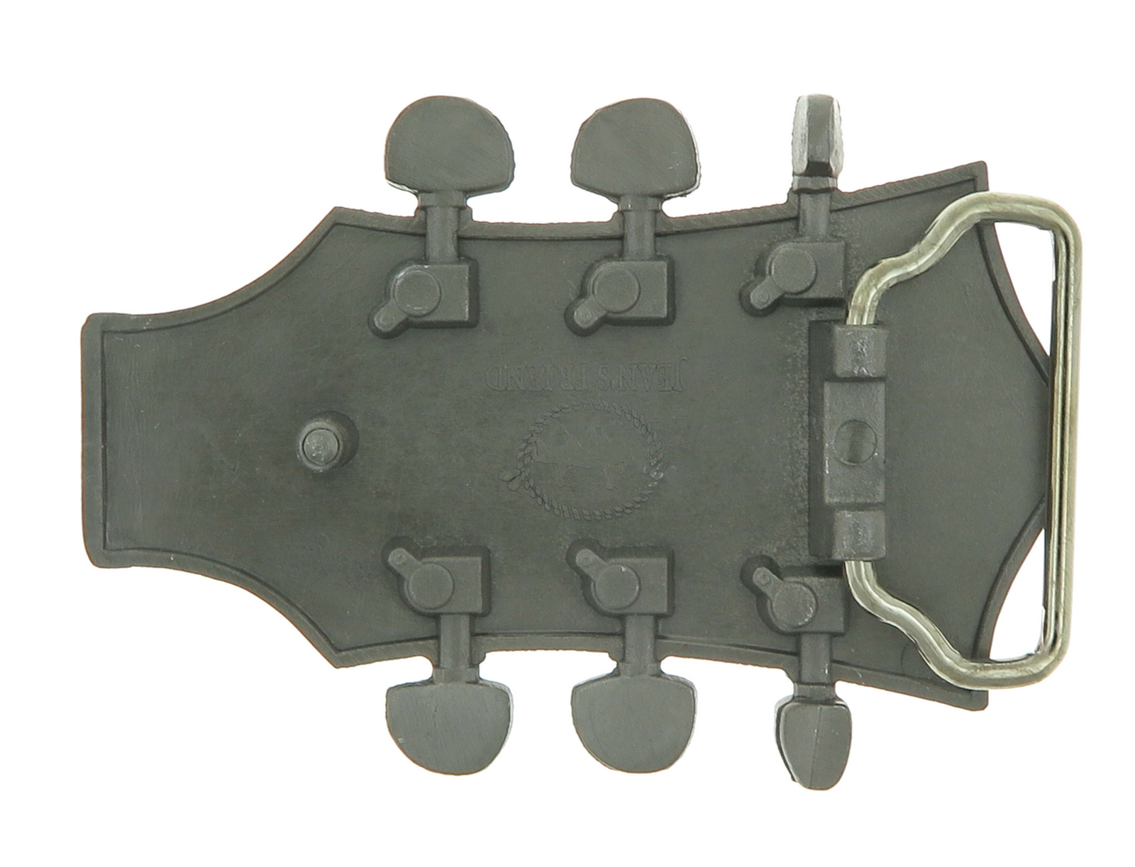 Guitar Head Music White Enamel Metal Belt Buckle