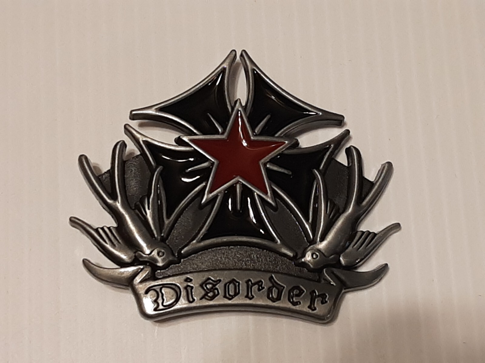 IRON CROSS DISORDER / STAR Metal Belt Buckle