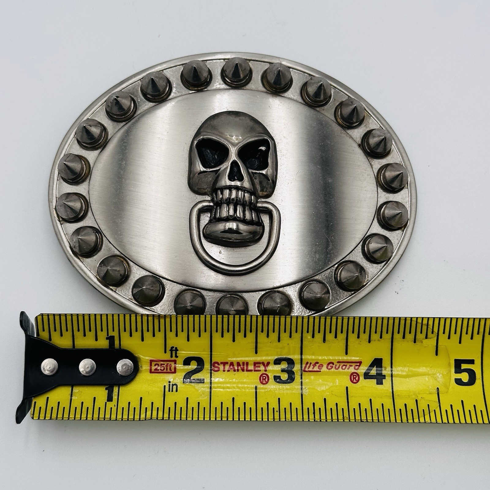 Skeleton Buckle Studded Grunge Gothic Rock Belt Buckle