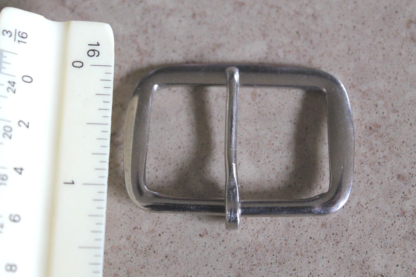 Nickel / Silver Coined End Bar Buckle fits up to 1 1/2&Prime; belt buckle lot of 5
