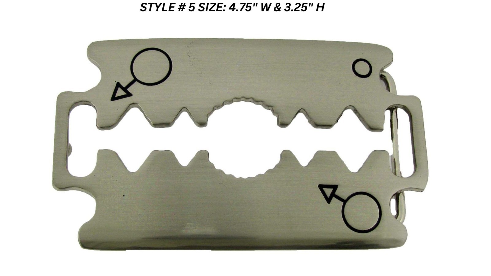 Razor Blade Belt Buckles Barber Shop Hairdresser Hair Stylist Tool Silver Chrome