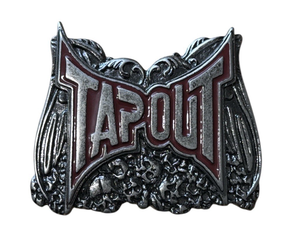 Vintage MMA UFC TAPOUT Belt Buckle Heavy Metal Skulls Graveyard Belt Buckle