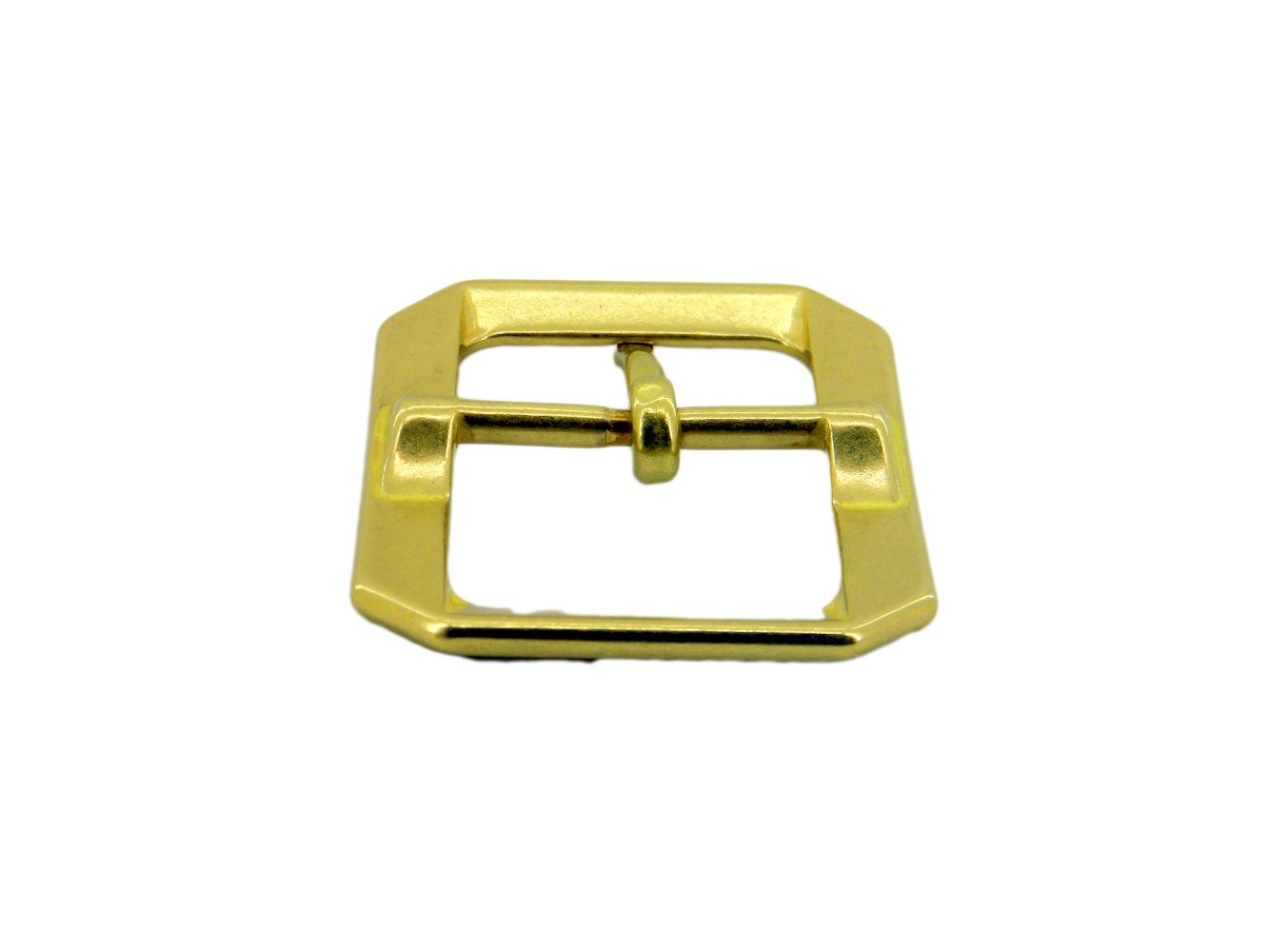 Solid Brass Double Prong Belt Buckle Heavy Duty Leather Belt 40mm Gold