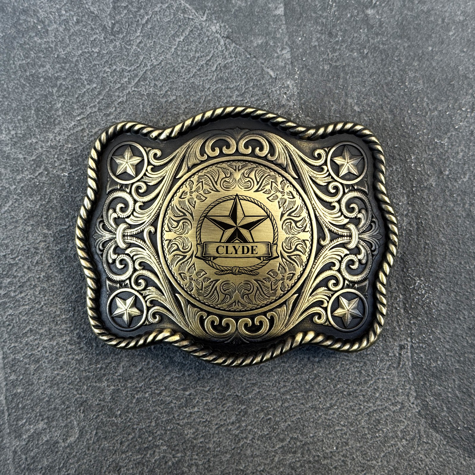 Belt Buckle Custom Personalized Monogrammed Western Buckle for Belts Wide 1.5&Prime;