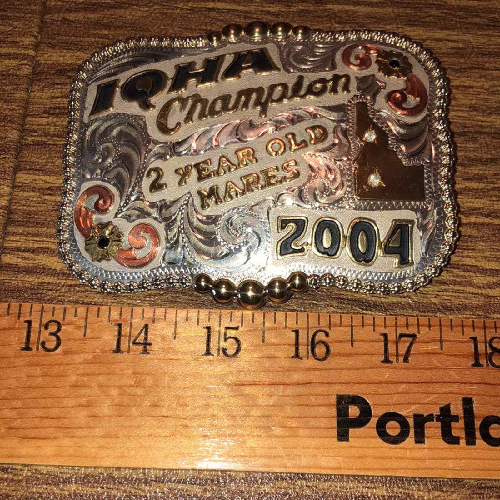 Frontier 2004 IQHA Idaho Quarter Horse Champion Belt Buckle