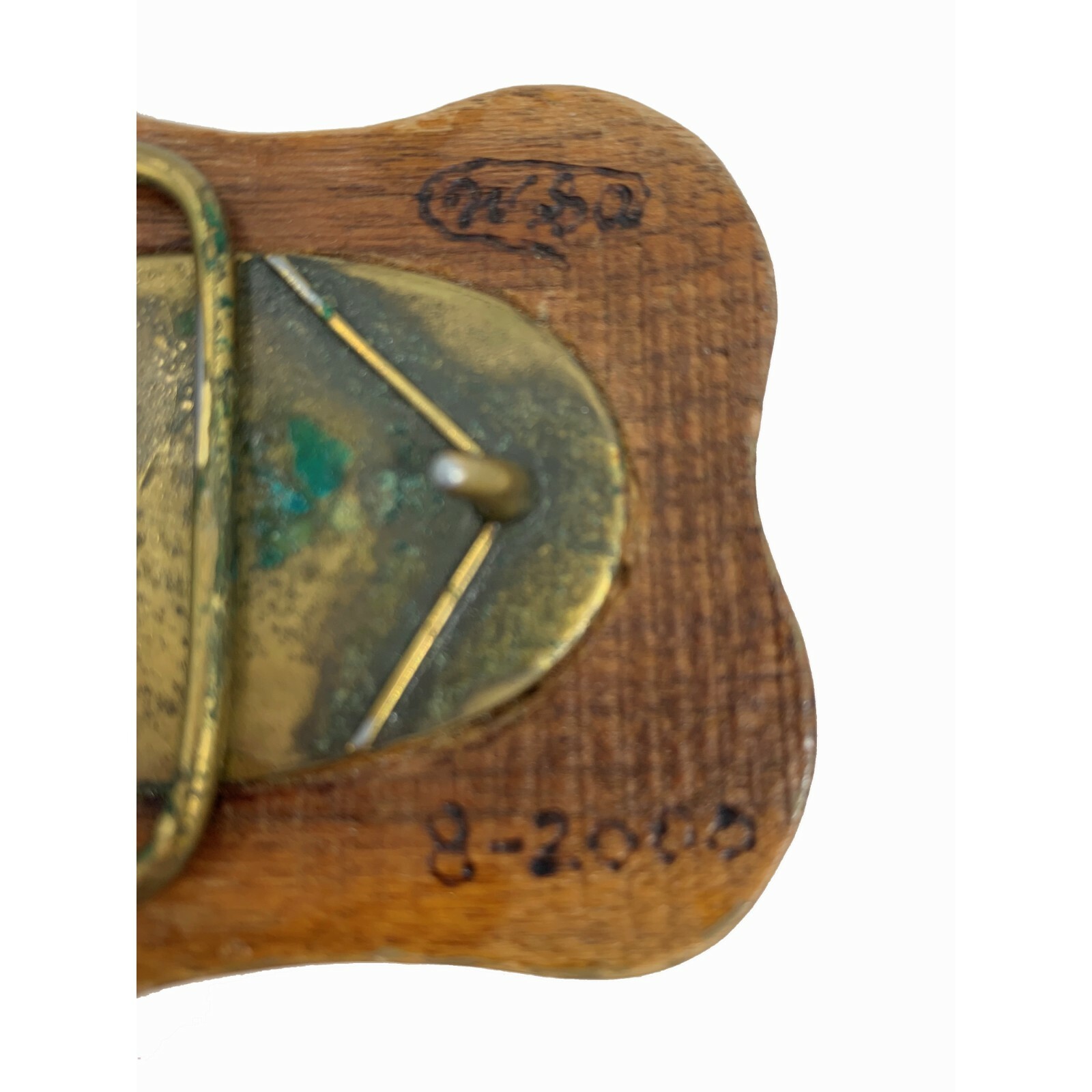 Artist Signed Hand Carved Wood Belt Buckle Mallard Ducks Rustic Cabin Core
