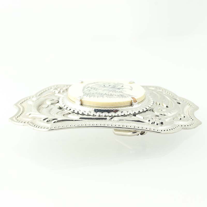 Floral Eagle Belt Buckle – Western Southwestern Ornate Large Vintage