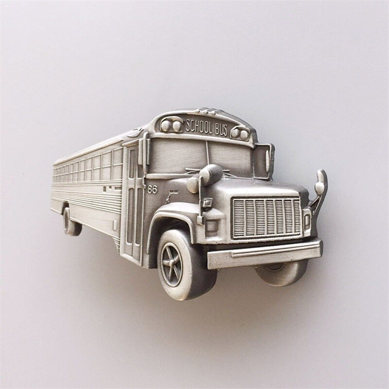 Vintage School Bus Belt Buckle Gurtelschnalle Boucle de ceinture