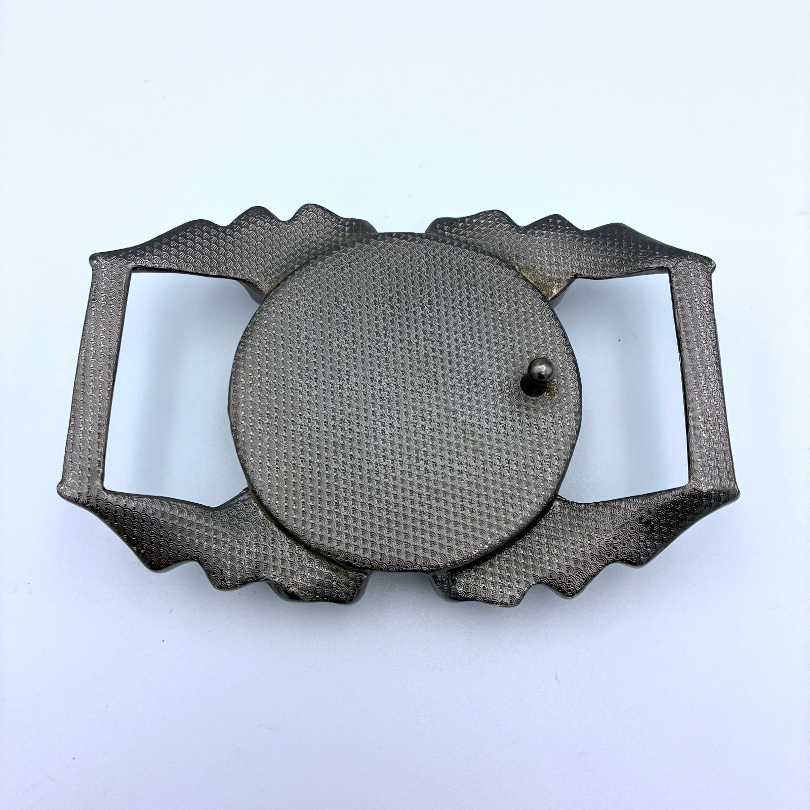 Skull Belt Buckle Black and Silver Tone