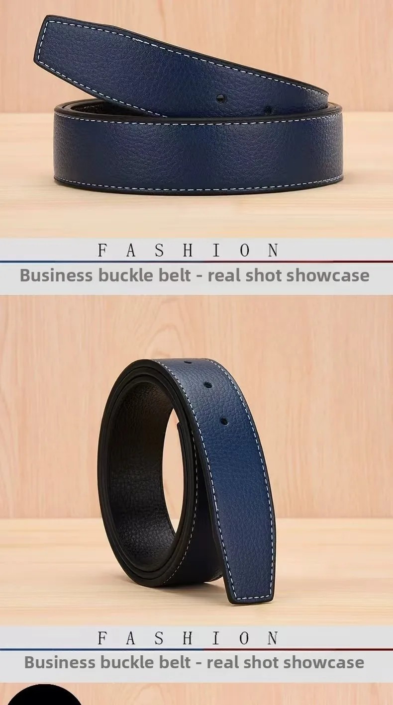 LUXURY 38mm Replacement Belt Genuine Leather Mens Reversible Strap For H Buckle✨