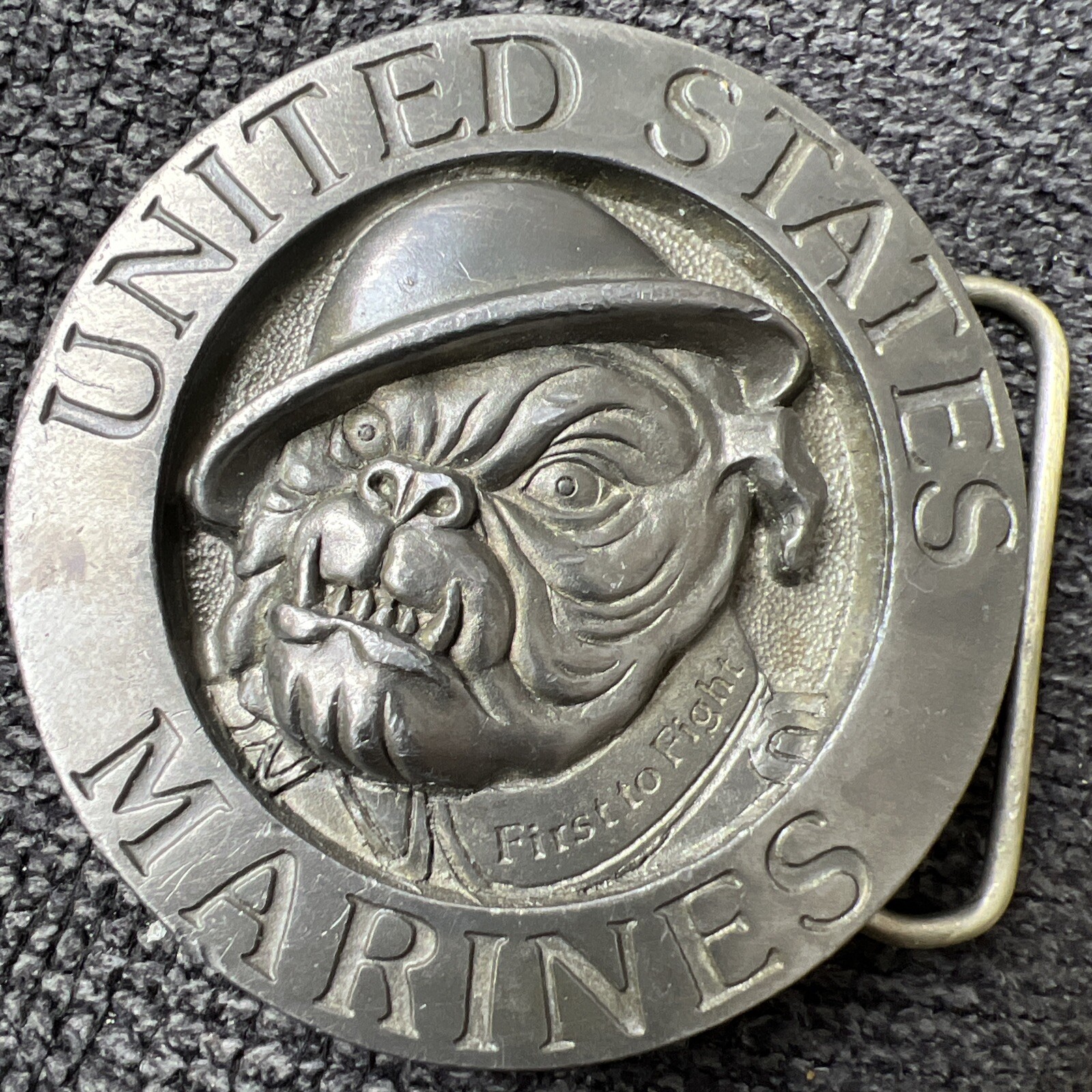 Buckles of America – United States Marines Bulldog First to Fight Belt Buckle