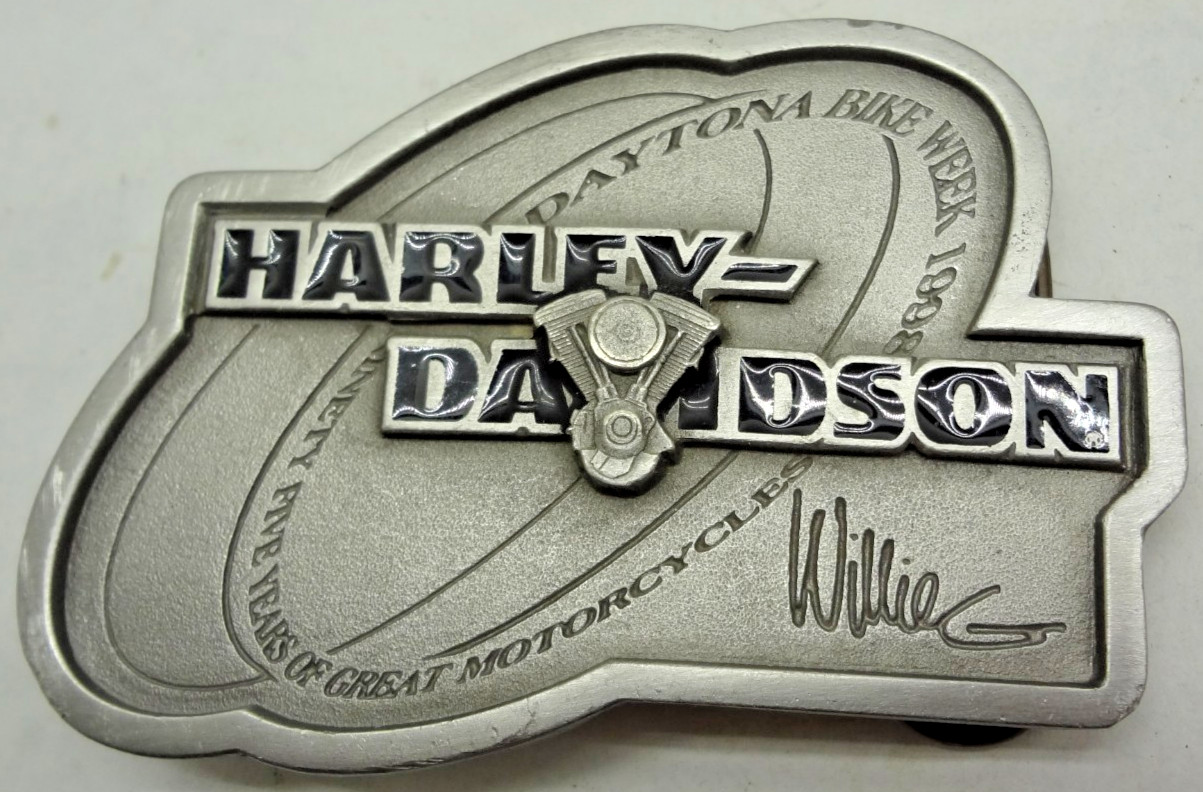 Harley-Davidson Willie G MOTOR Belt Buckle DAYTONA BIKE WEEK MARCH 2-8 1998