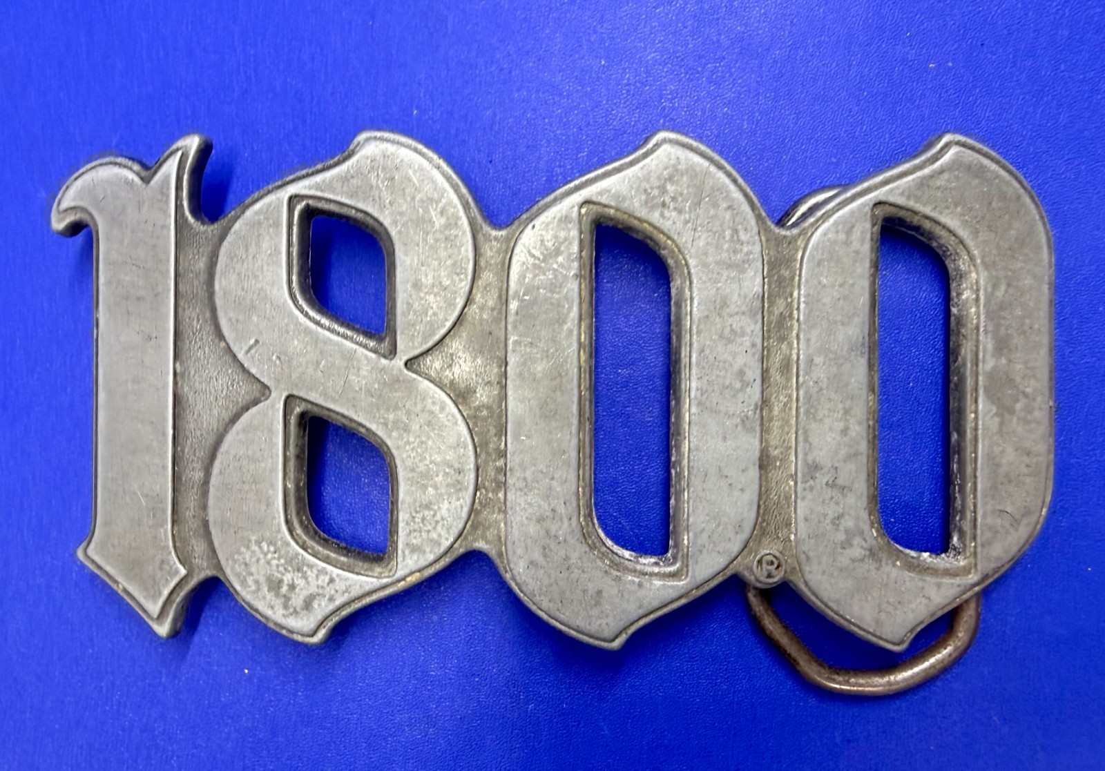 1800 Tequila Advertising Promotional Silver Color Cutout Belt Buckle