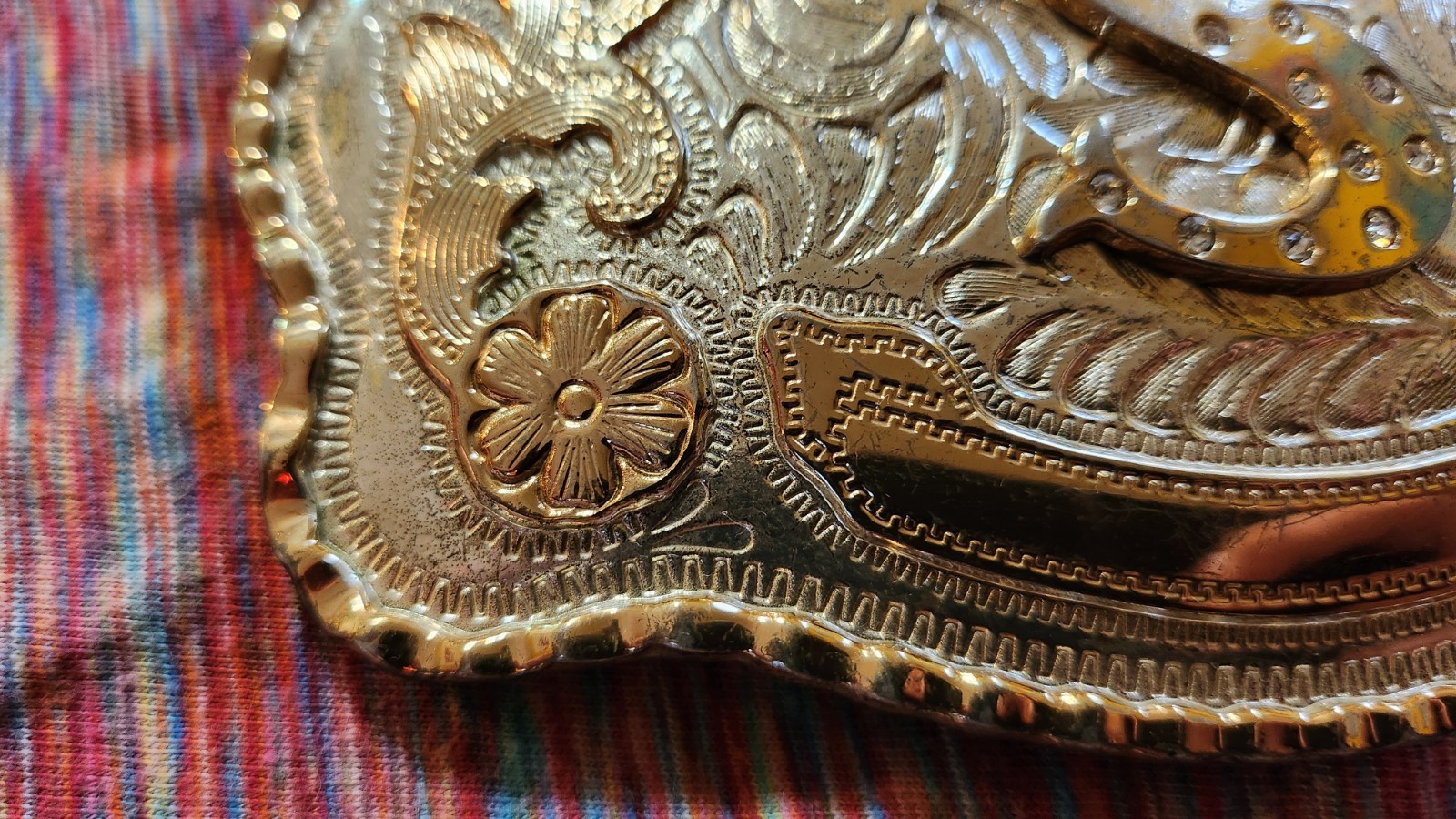 Belt Buckle Intital S In Gold And Silver