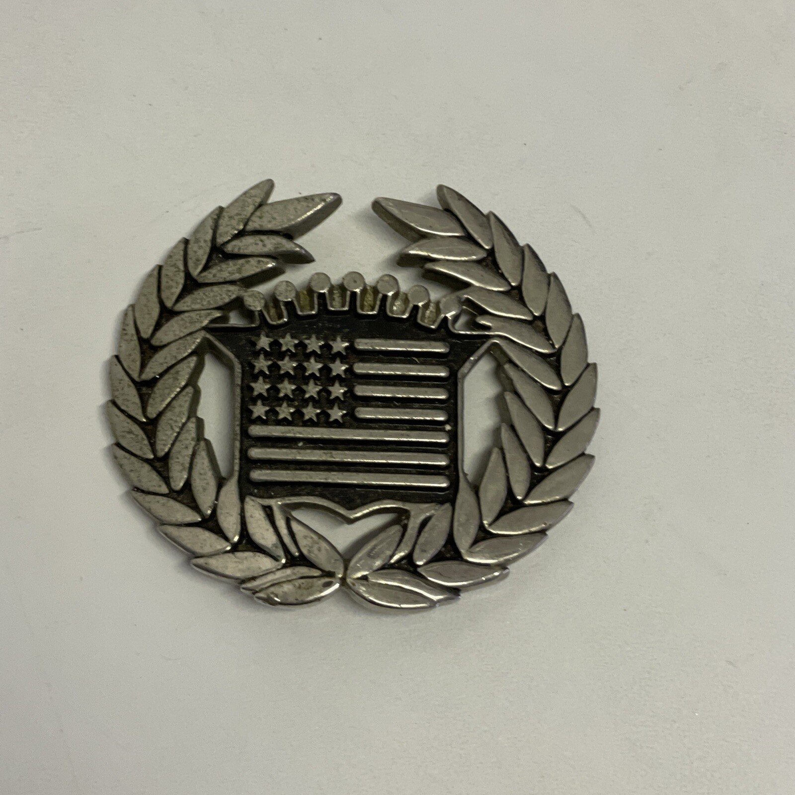 Famous Stars Stripes Patriotic USA Metal 8387 Cadillac Emblem – Needs Repairs